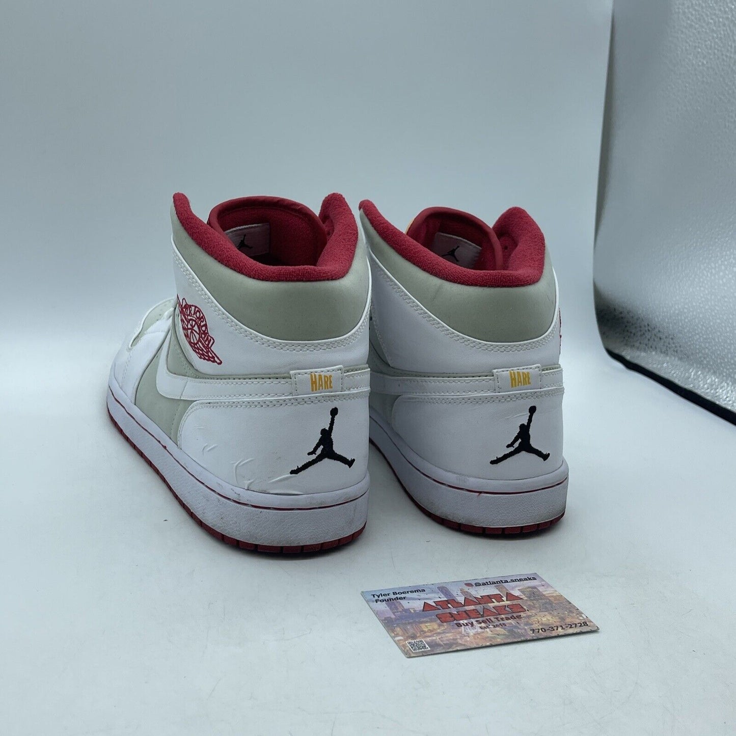 Size 10.5 - Air Jordan 1 Retro 2009 Hare Grey Suede White Leather (374454-011)