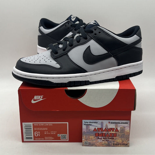 Size 6.5Y - Dunk Low Georgetown Navy Grey White Leather (CW1590-004)