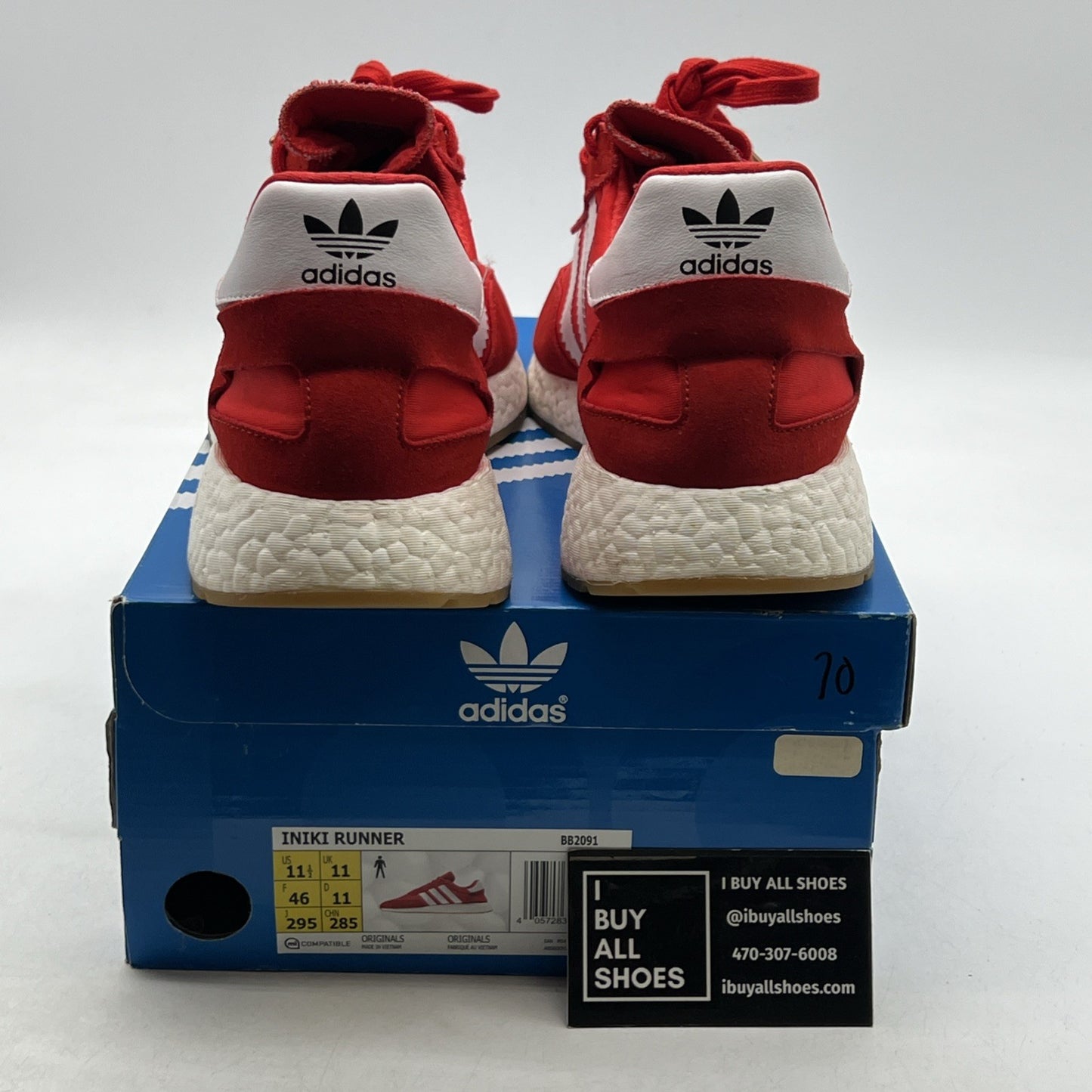 Size 11.5 - Adidas Iniki Runner Red (BB2091)