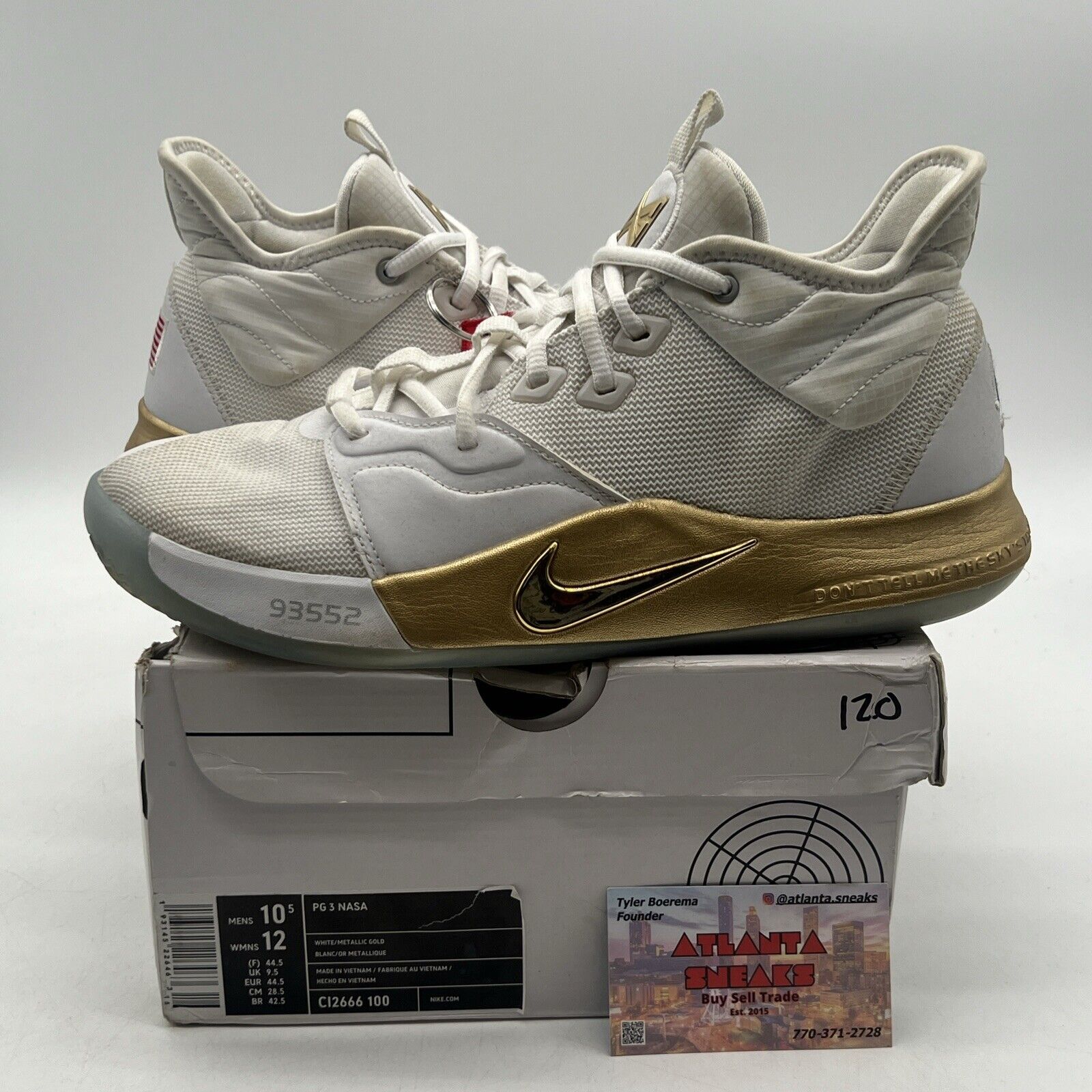 Size 10.5 - Nike NASA x PG 3 Apollo Missions Gold Icey (CI2666-100)