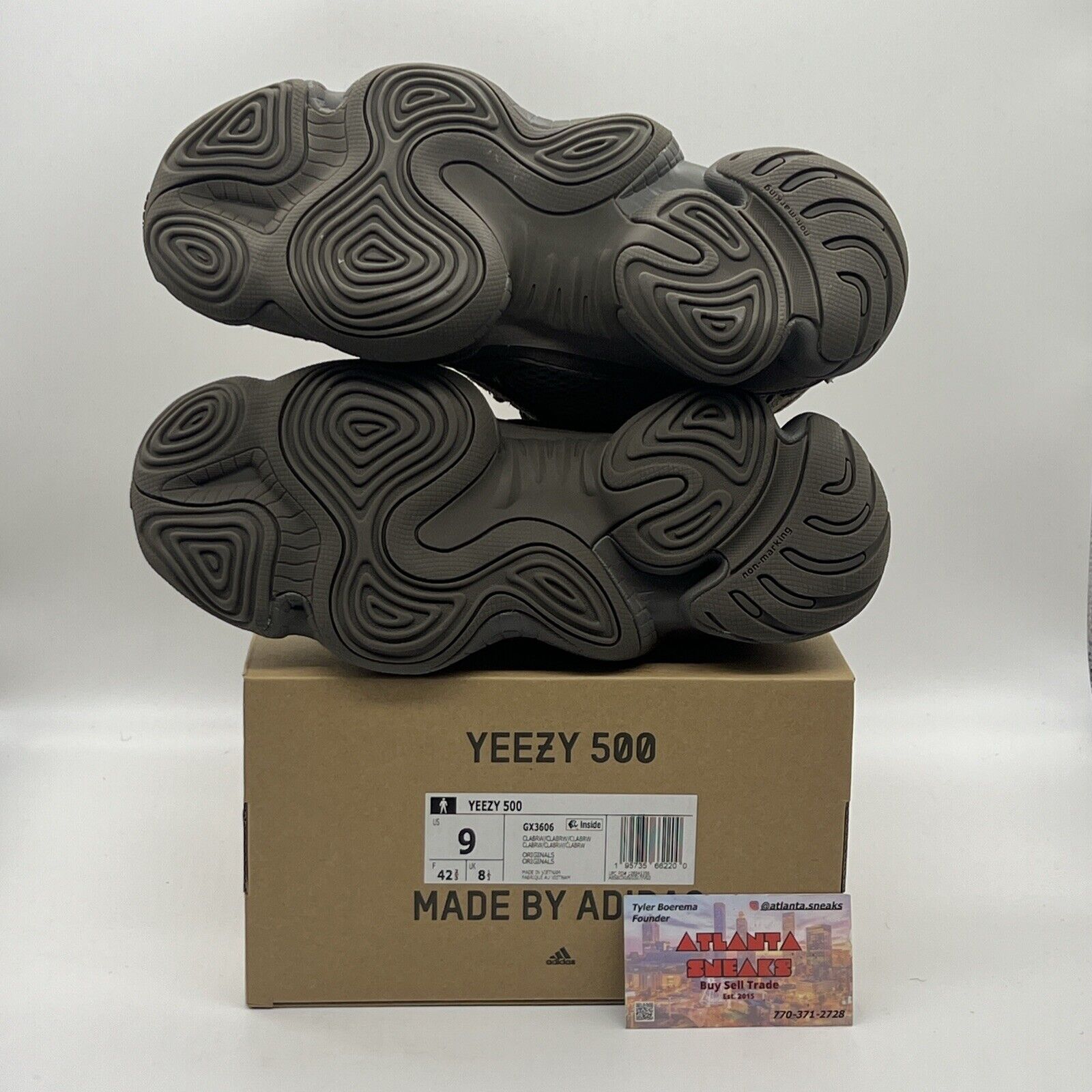 Size 9 - adidas Yeezy 500 Brown Clay Brand New Og All DA Sneakers