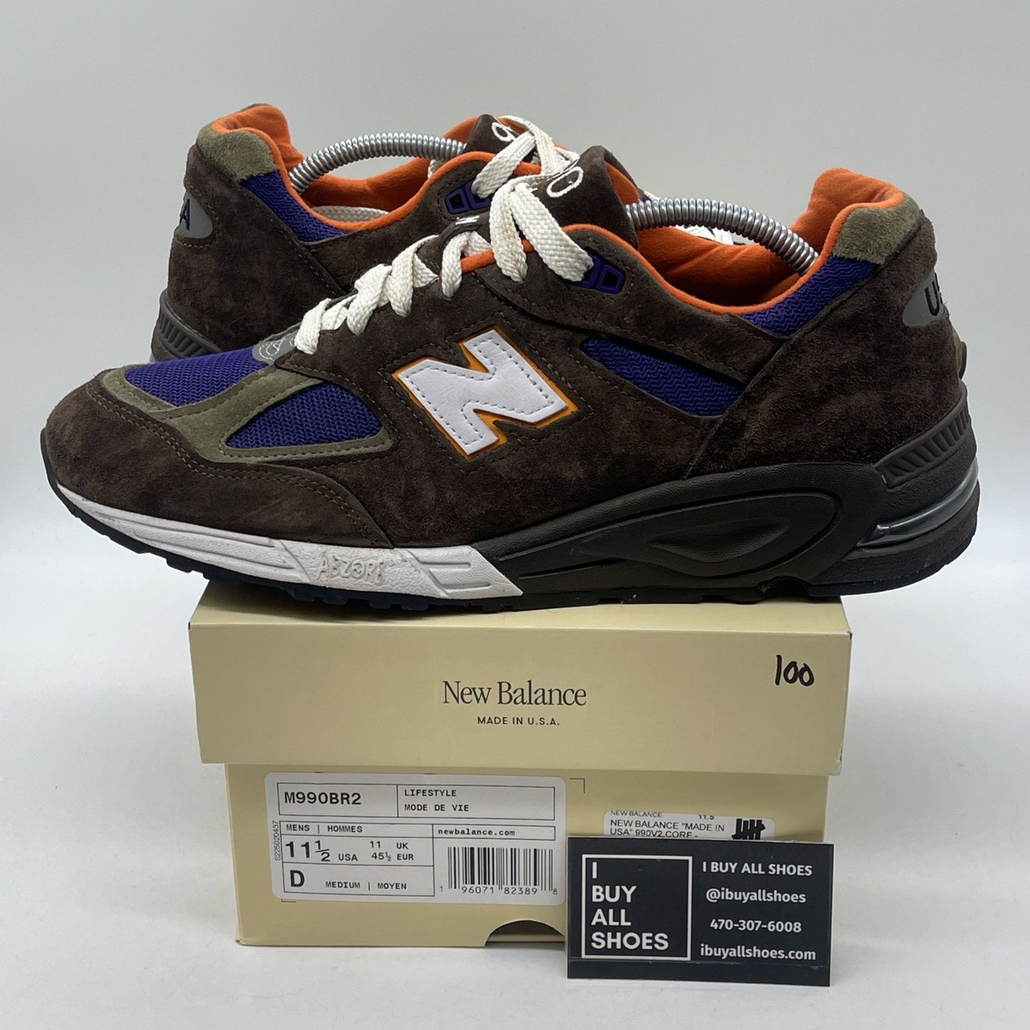 Size 11.5 - New Balance Teddy Santis x 990v2 Made in USA Brown Purple (M990BR2)