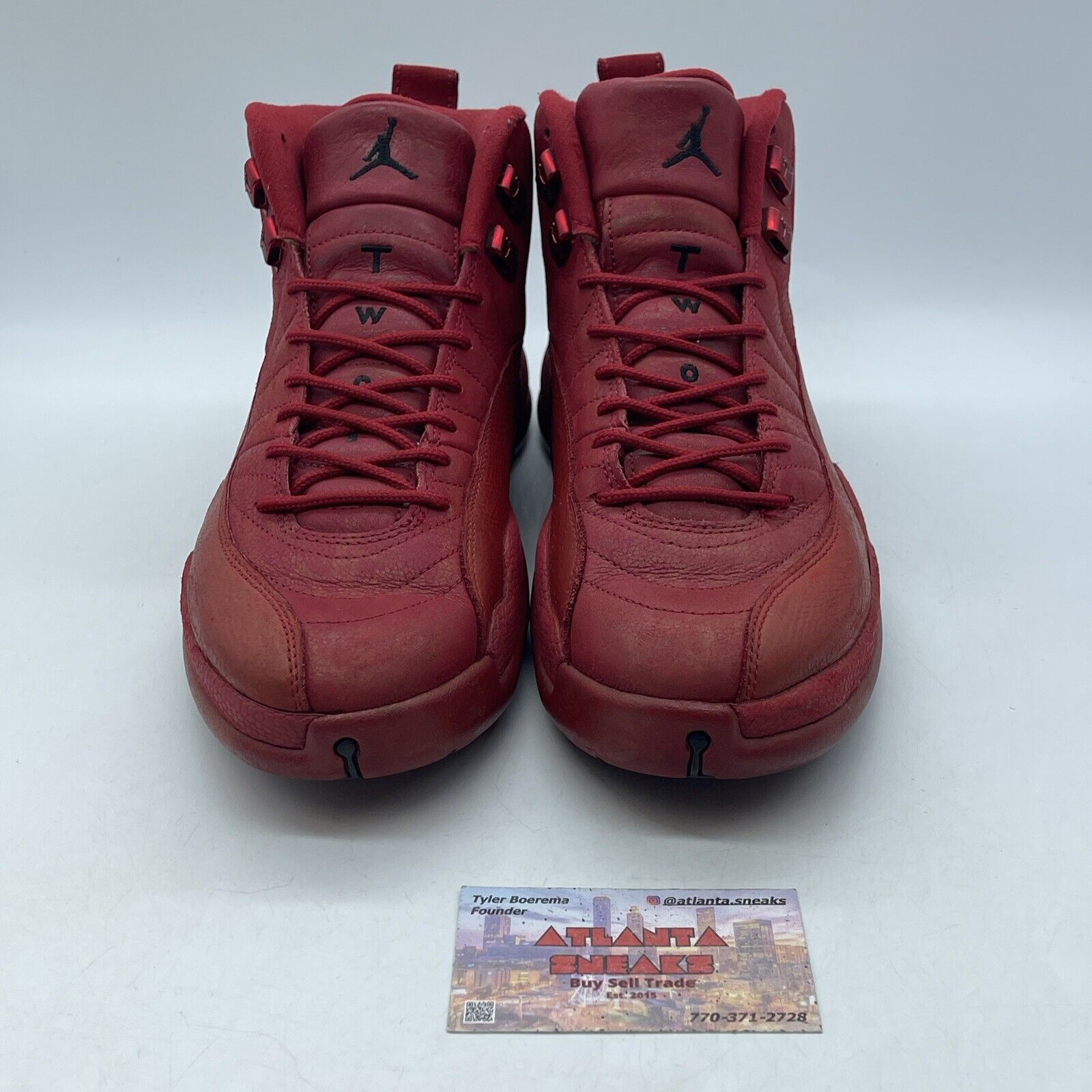 Size 9.5 - Air Jordan 12 Retro GYM RED Black Suede Leather (130690-601)