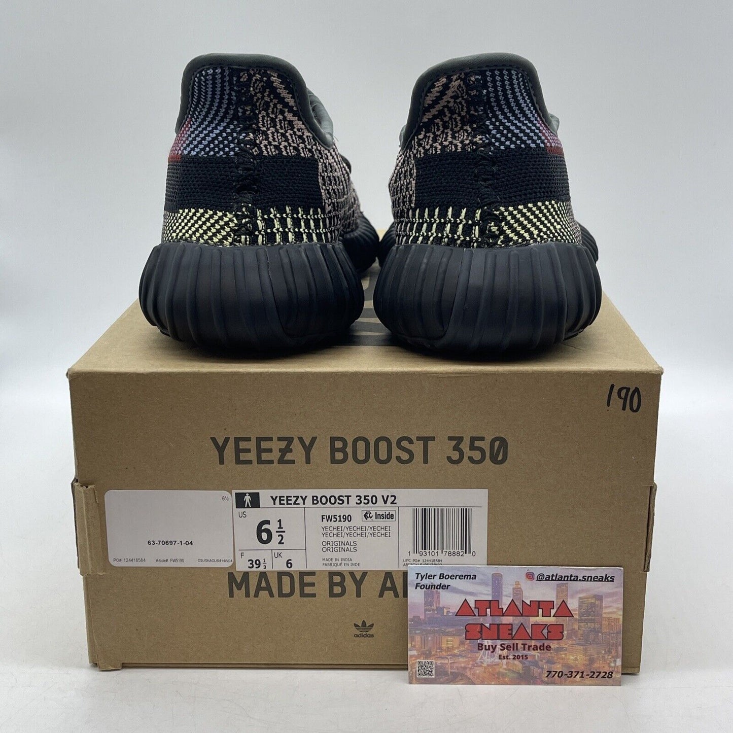 Size 6.5 - adidas Yeezy Boost 350 V2 Yecheil Non-Reflective Black (FW5190)