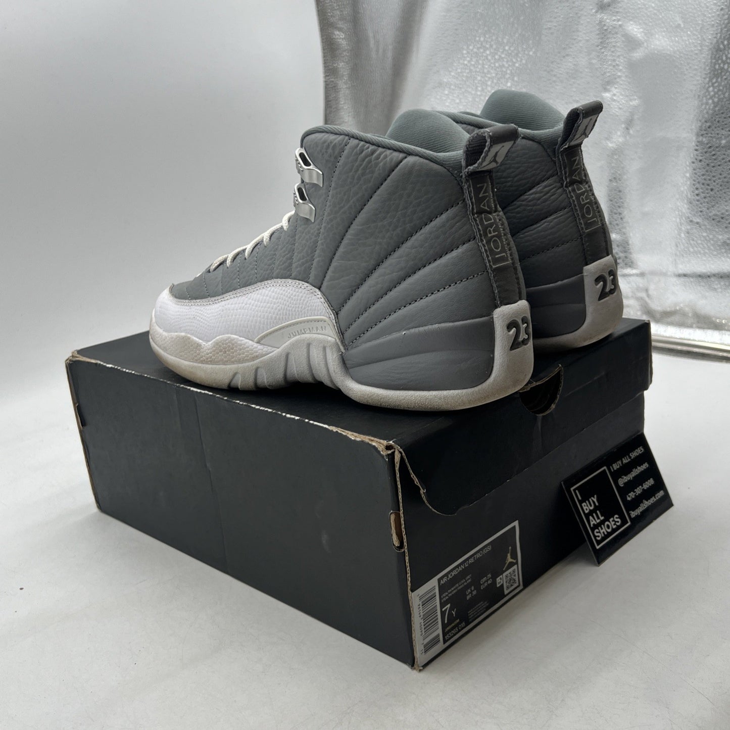 Size 7Y - Air Jordan 12 Stealth 2022 (153265-015)