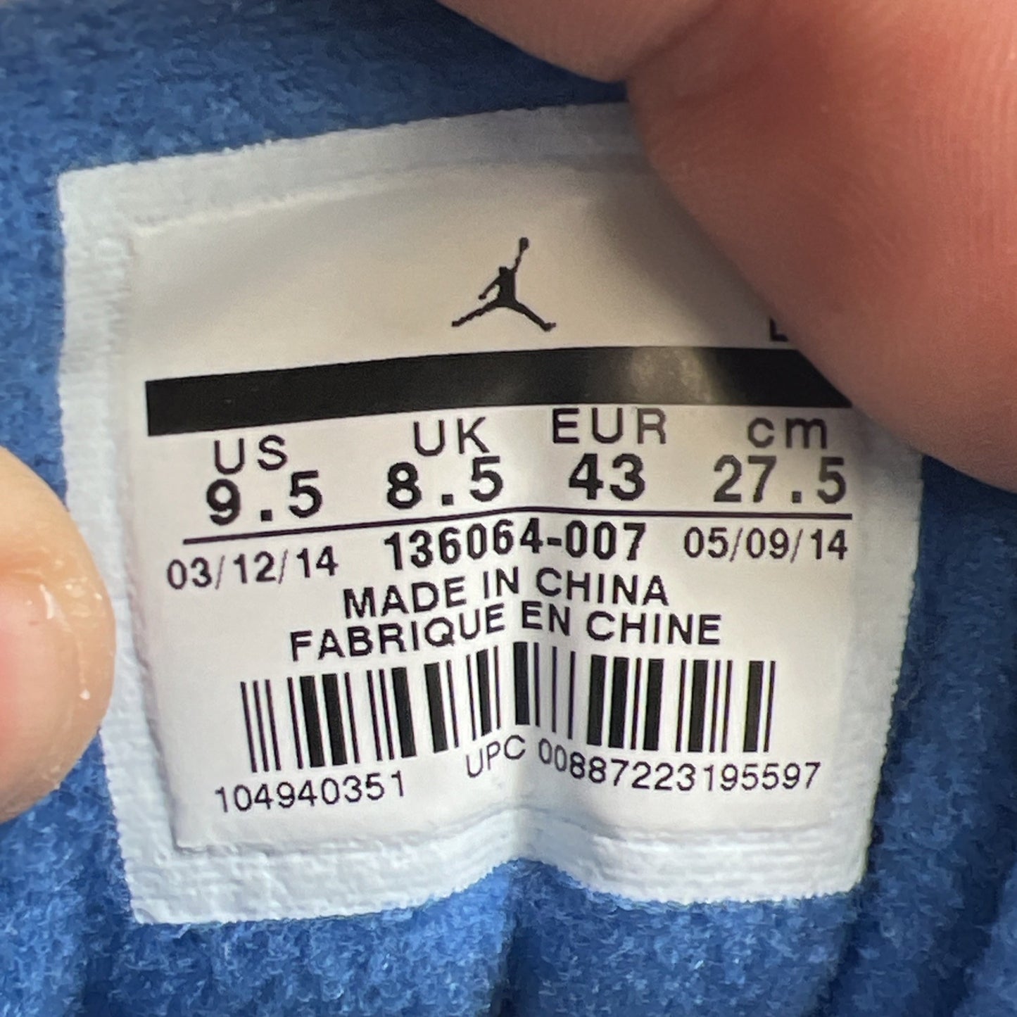 Size 9.5 - Air Jordan 3 Retro Sport Blue (136064-007)