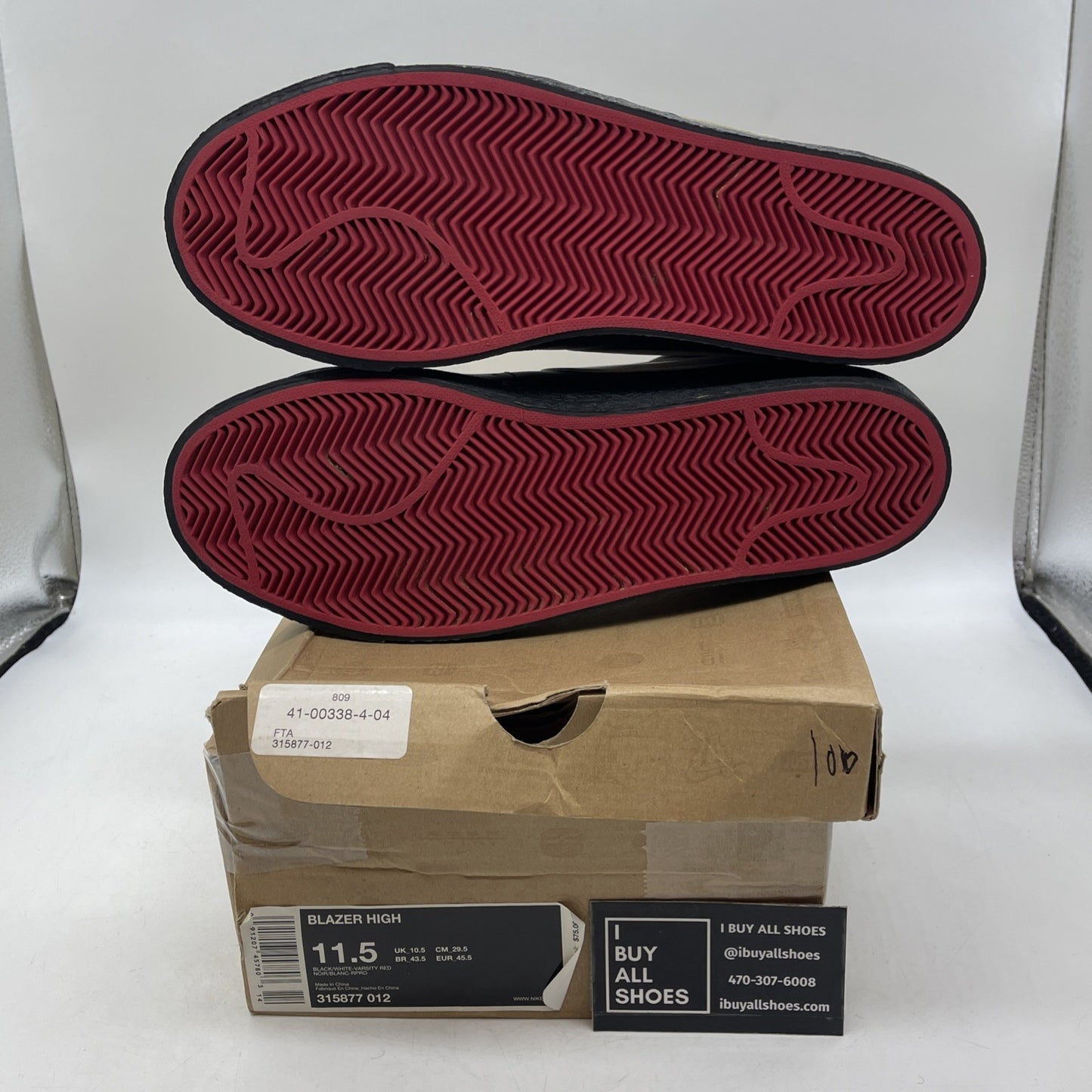Size 11.5 - Nike Blazer High Black (315877-012)
