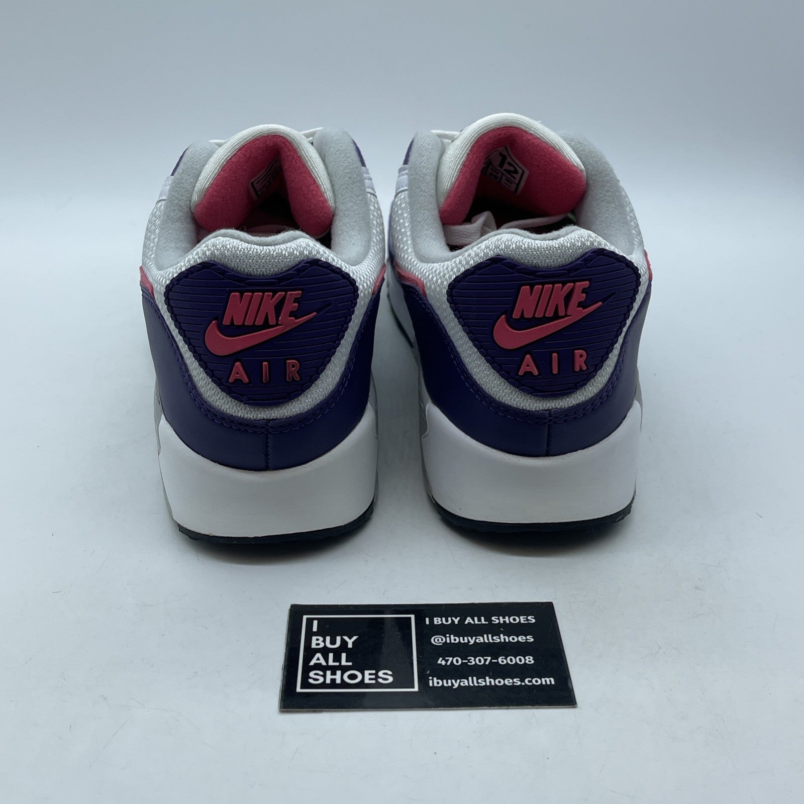 Size 12 - Nike Air Max 90 Retro 2020 Eggplant White Suede Leather (AJ1700-600)