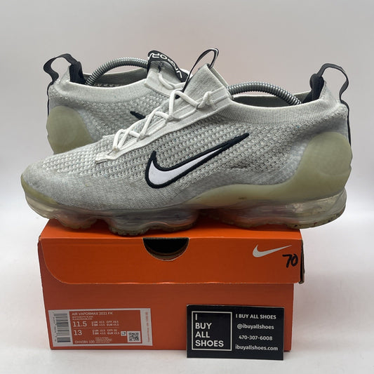 Size 11.5 - Nike Air VaporMax 2021 Flyknit Monochrome White Black (DH4084-100)