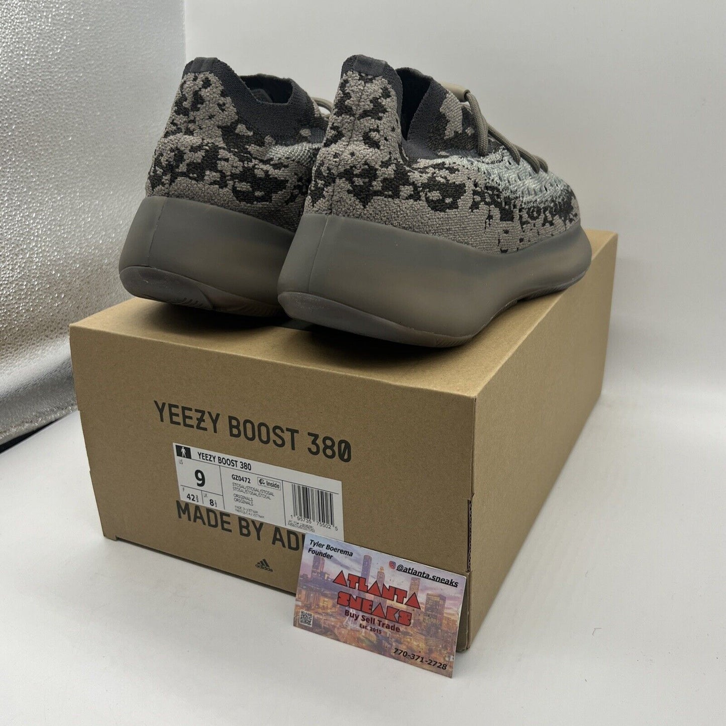 Size 9 - adidas Yeezy Boost 380 Stone Salt Brand New Og All Brown Ds Sneaker