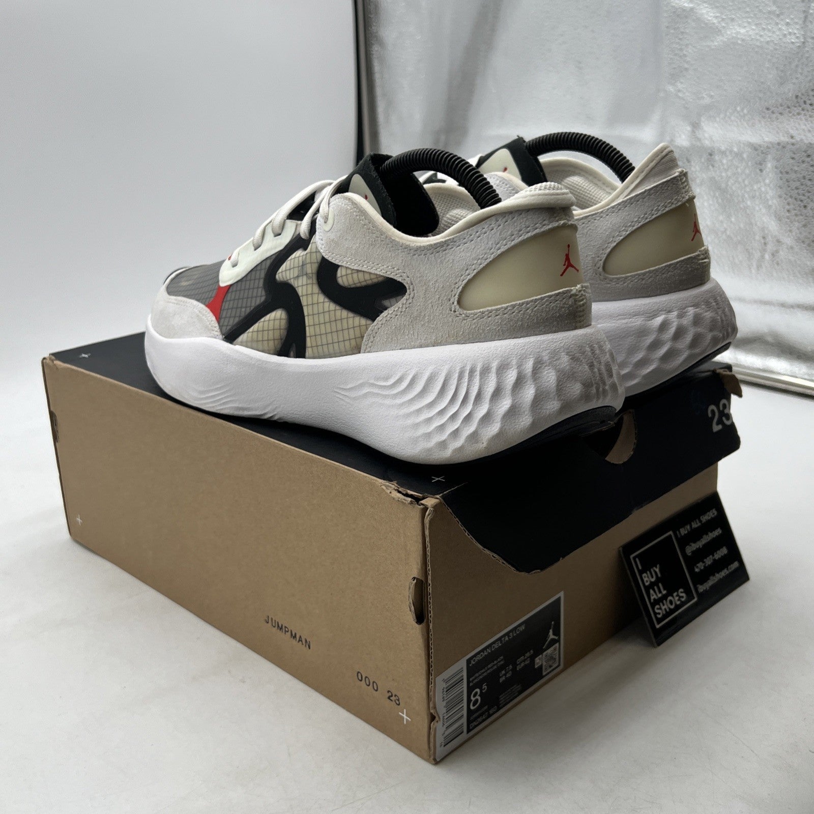 Size 8.5 - Jordan Delta 3 Low White Chile Red (DN2547-160)
