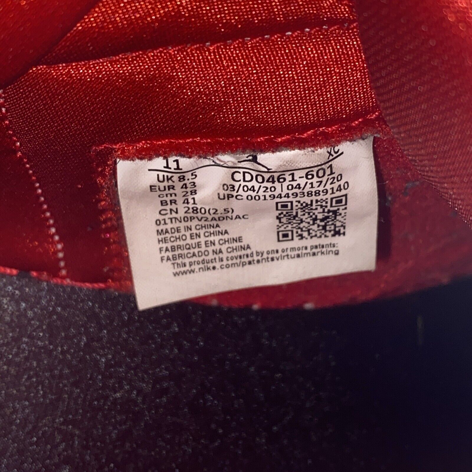 Size 11 - Air Jordan 1 Retro OG High Satin Red W