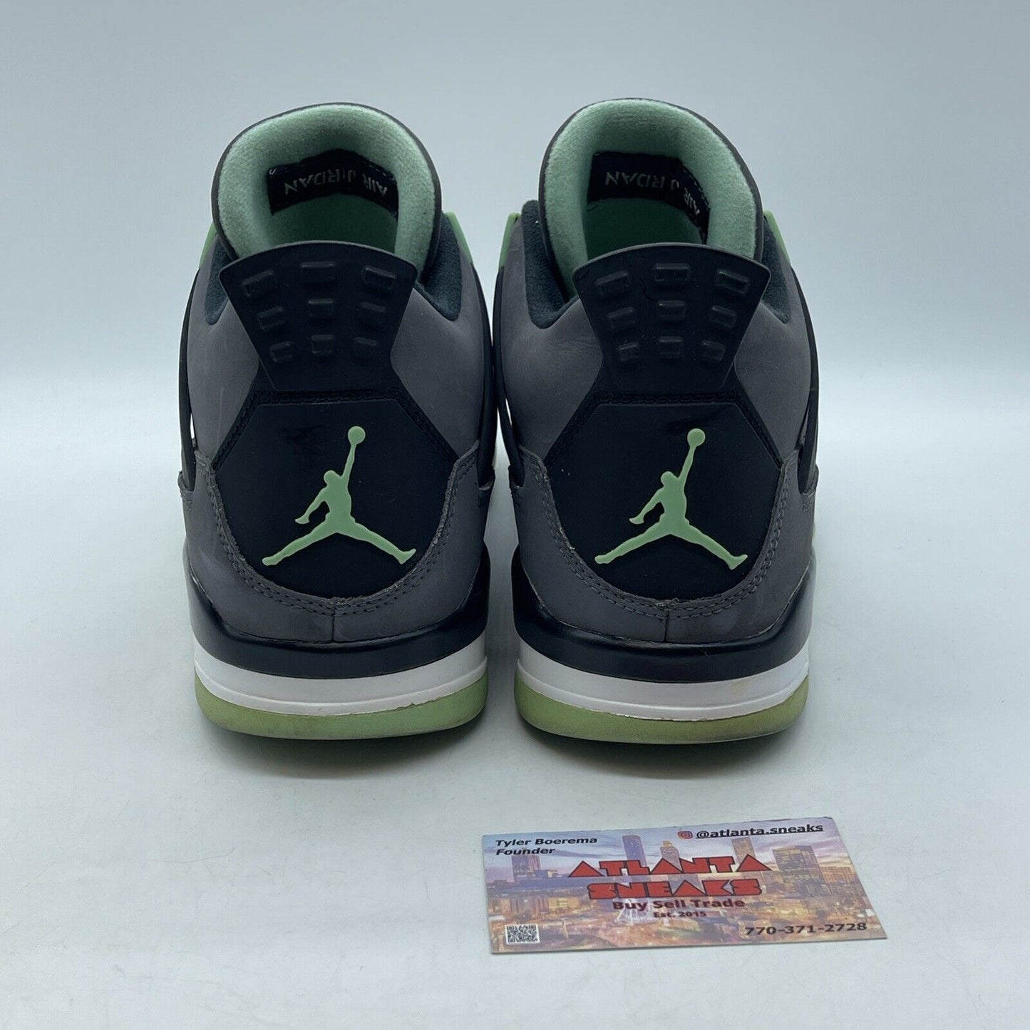 Size 10 - Jordan 4 Retro Green Glow 2013 Gray White (308497-033)
