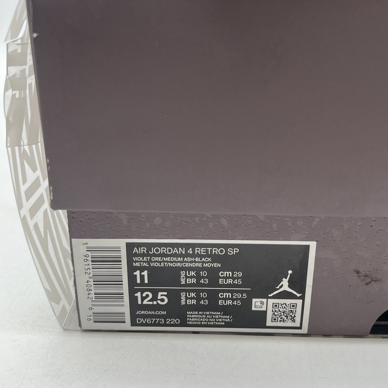 Size 11 - Air Jordan 4 Retro x A Ma Maniere Mid Violet Ore (DV6773-220)