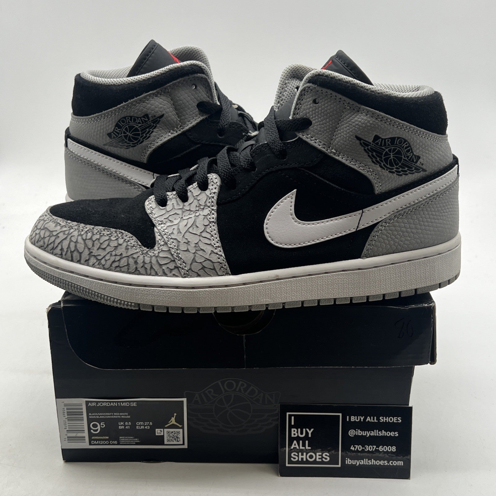 Size 9.5 - Air Jordan 1 Mid SE Elephant Toe (DM1200-016)