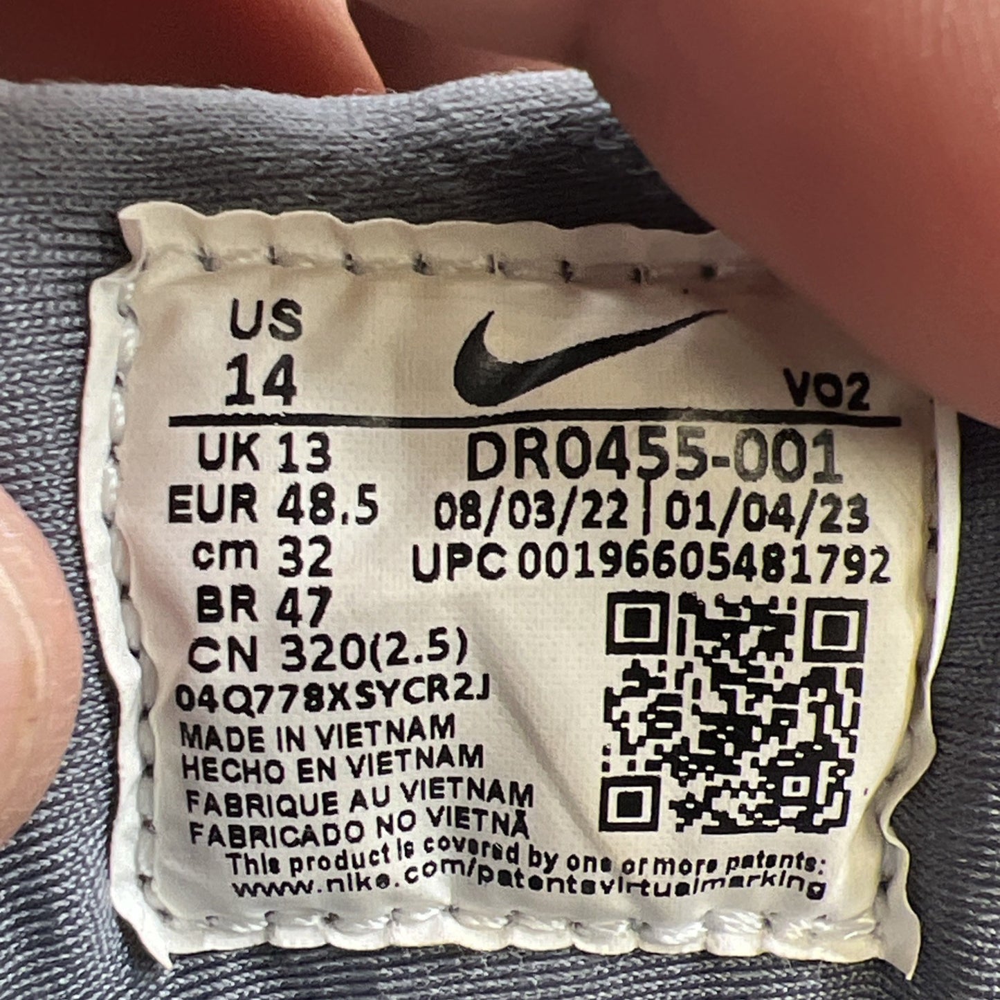 Size 14 - Nike Air Zoom Generation Retro Dark Grey (DR0455-001)