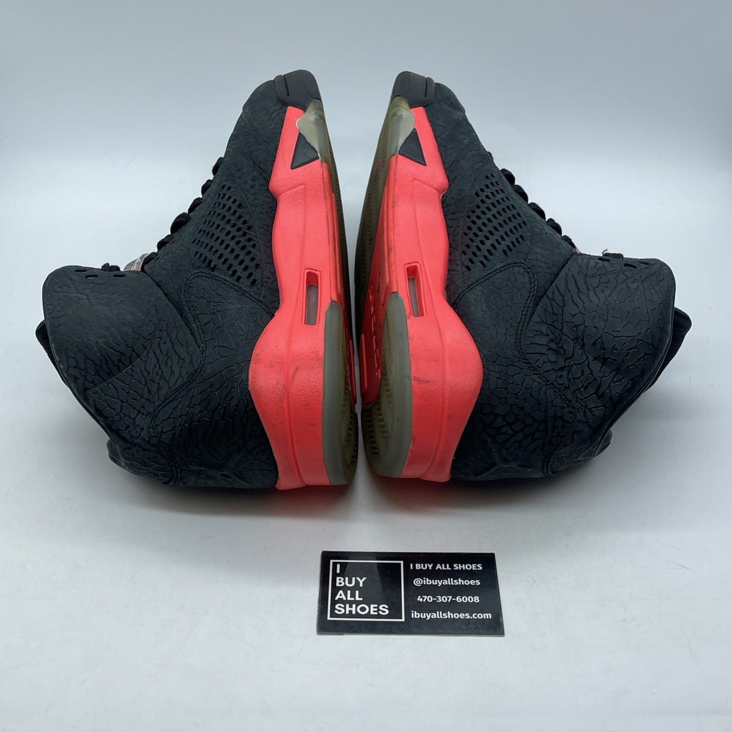 Size 11.5 - Air Jordan 5 Retro 3Lab5 Infrared Black Suede (599581-010)