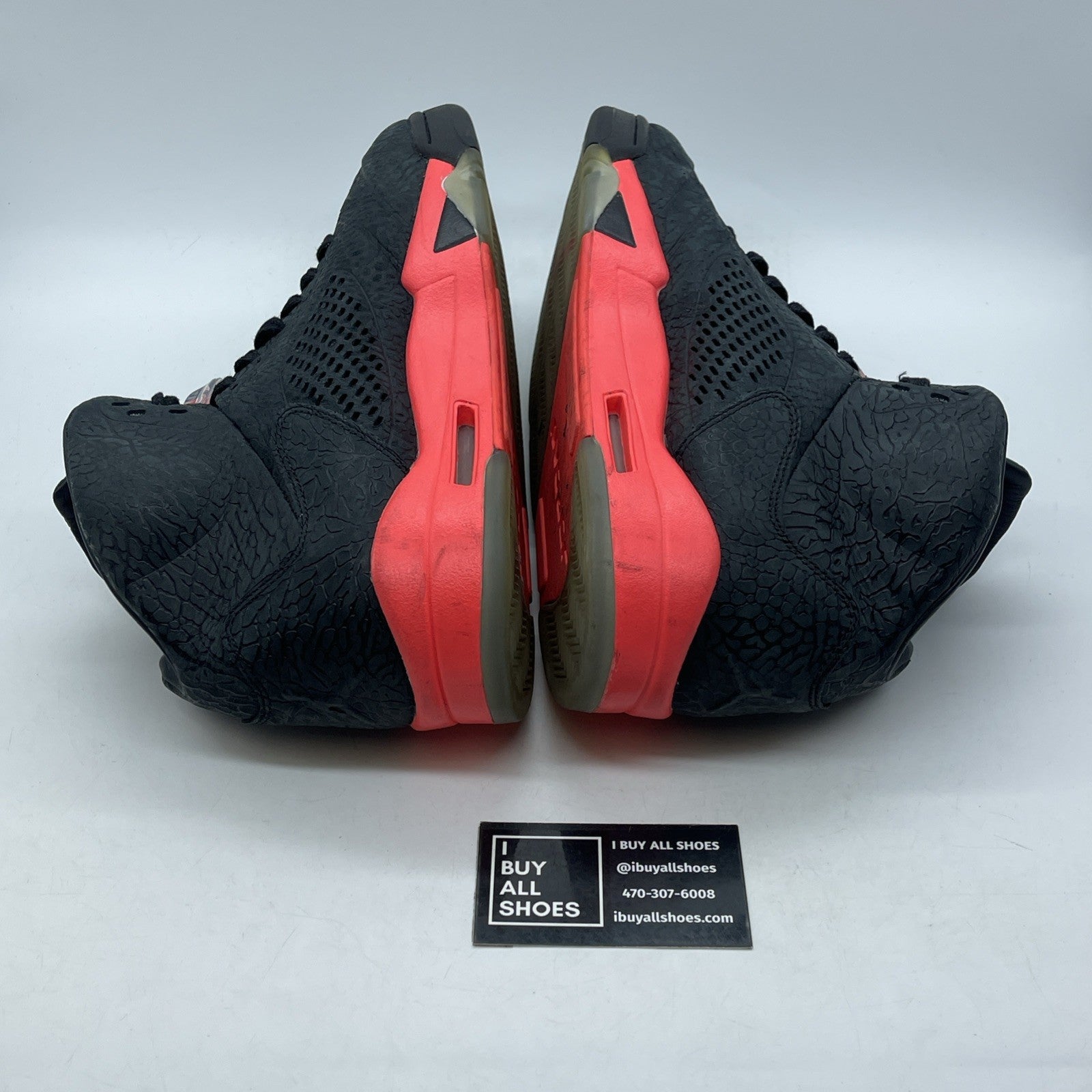 Size 11.5 - Air Jordan 5 Retro 3Lab5 Infrared Black Suede (599581-010)