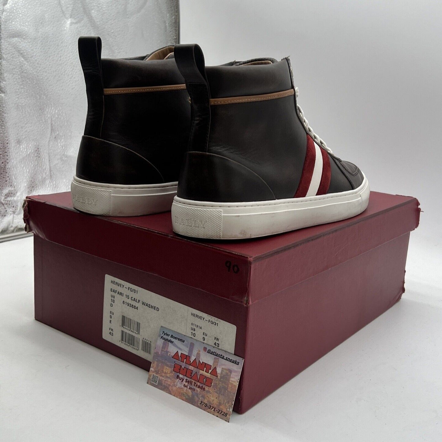 Size 10 - Bally Switzerland Atilio Leather High Top Sneaker