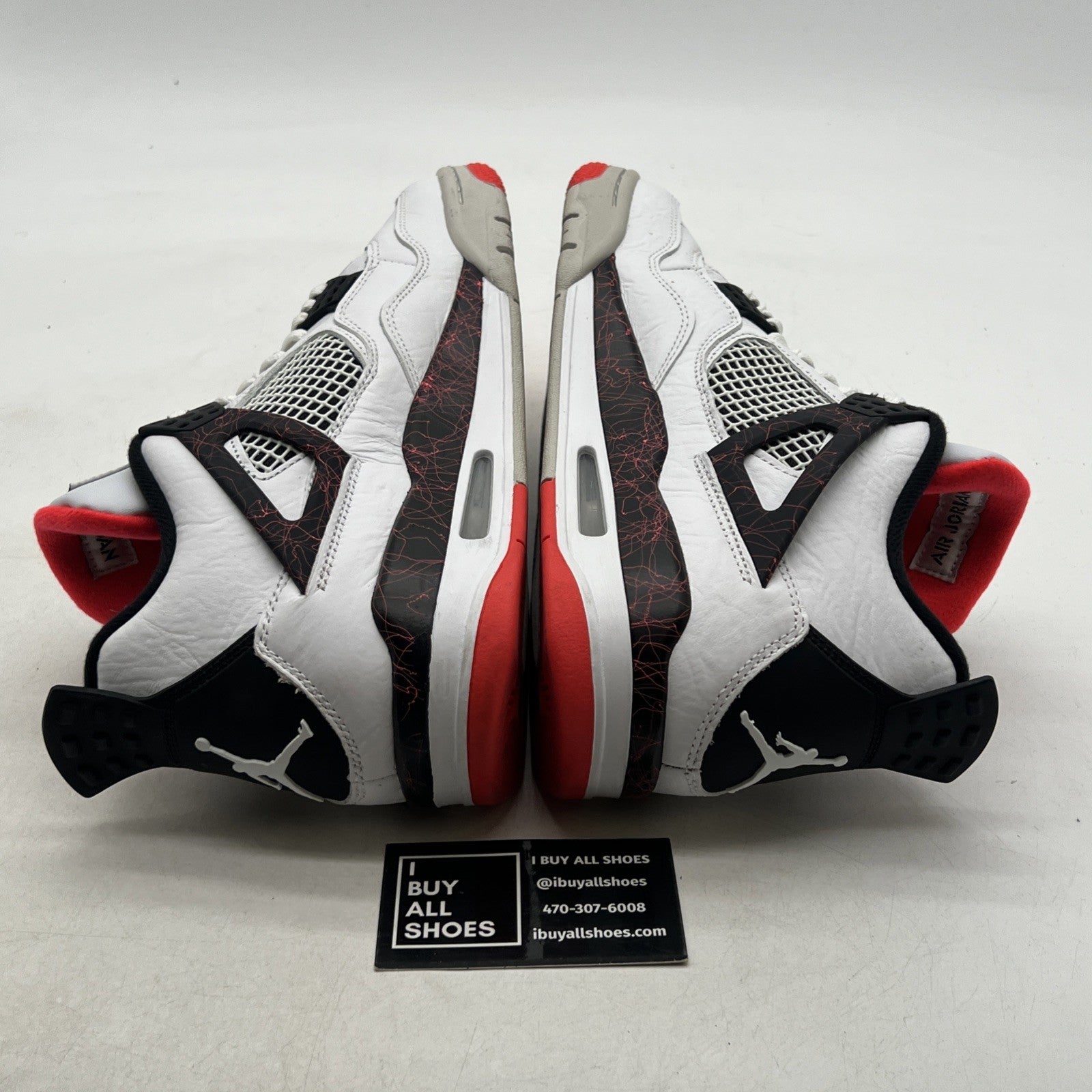 Size 10 - Air Jordan 4 Retro Pale Citron, Bright Crimson 2019 (308497-116)