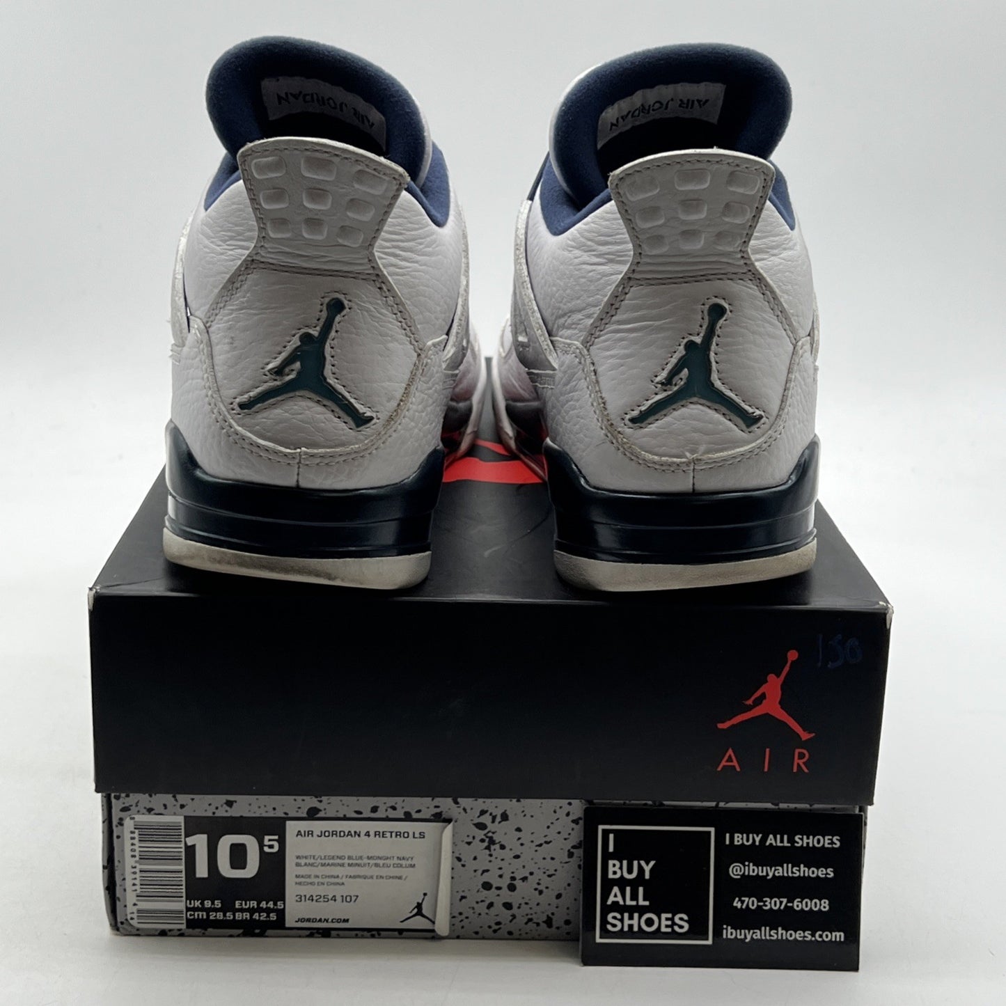 Size 10.5 - Air Jordan 4 Retro LS Columbia (314254-107)