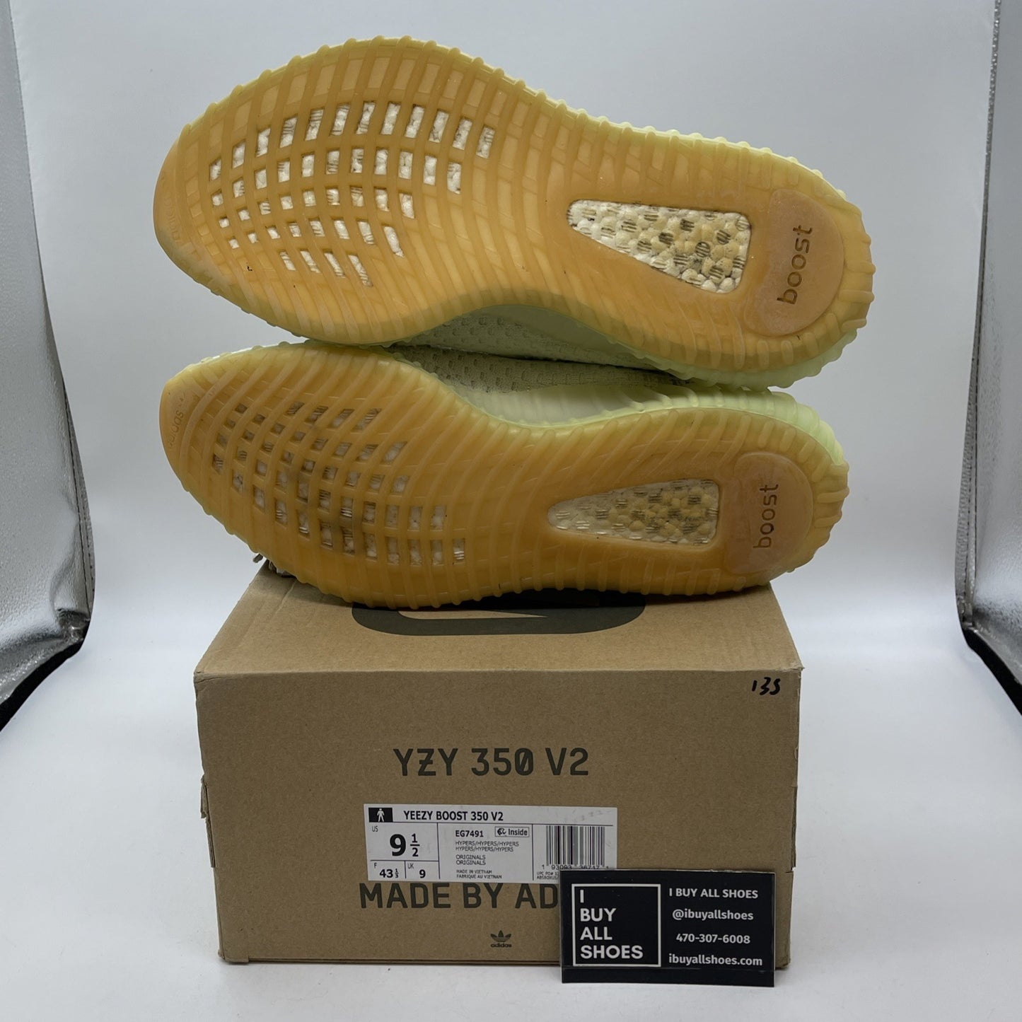 Size 9.5 - adidas Yeezy Boost 350 V2 Low Hyperspace White Suede (EG7491)