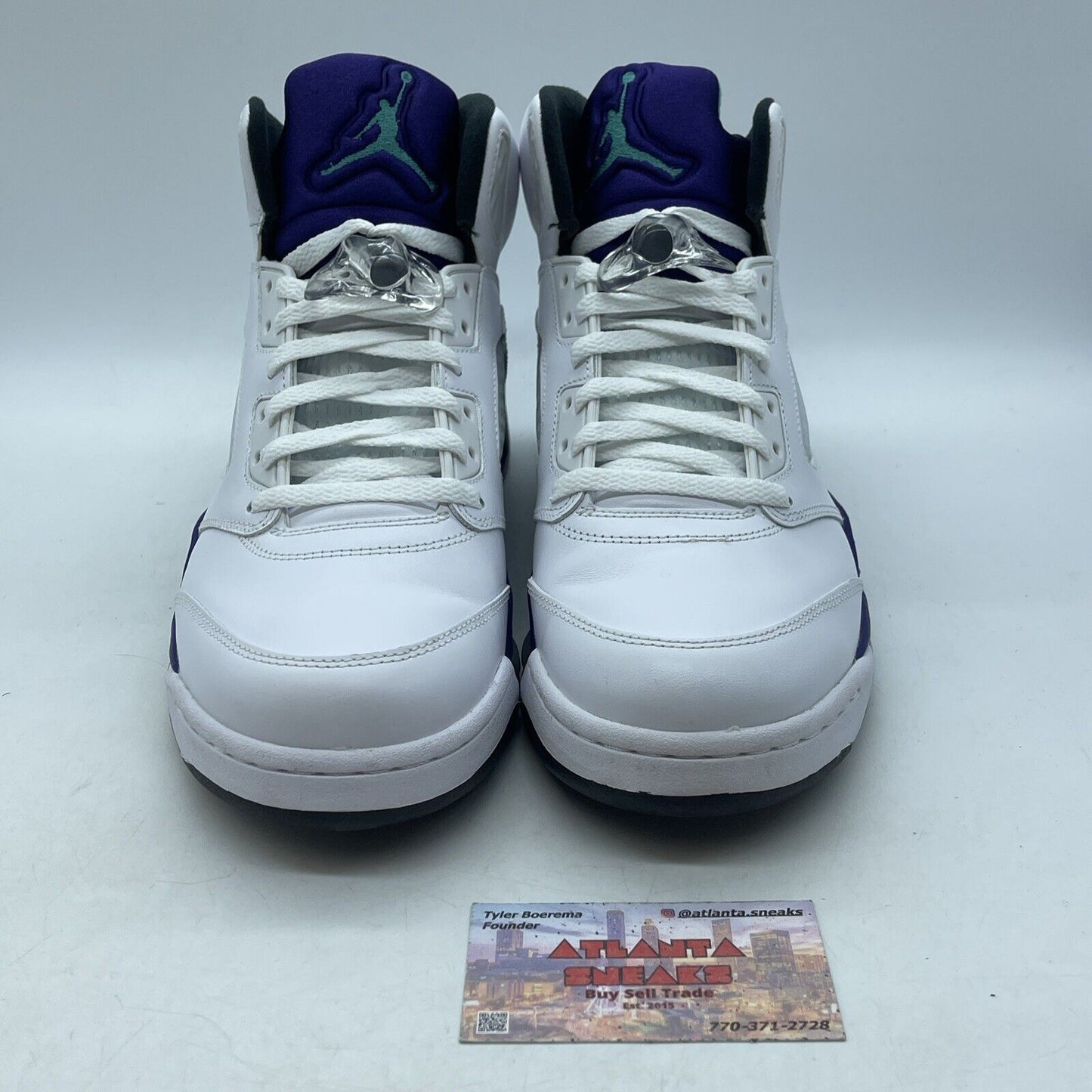 Size 11 - Jordan 5 Retro Grape 2013 White Purple Black Leather (136027-108)