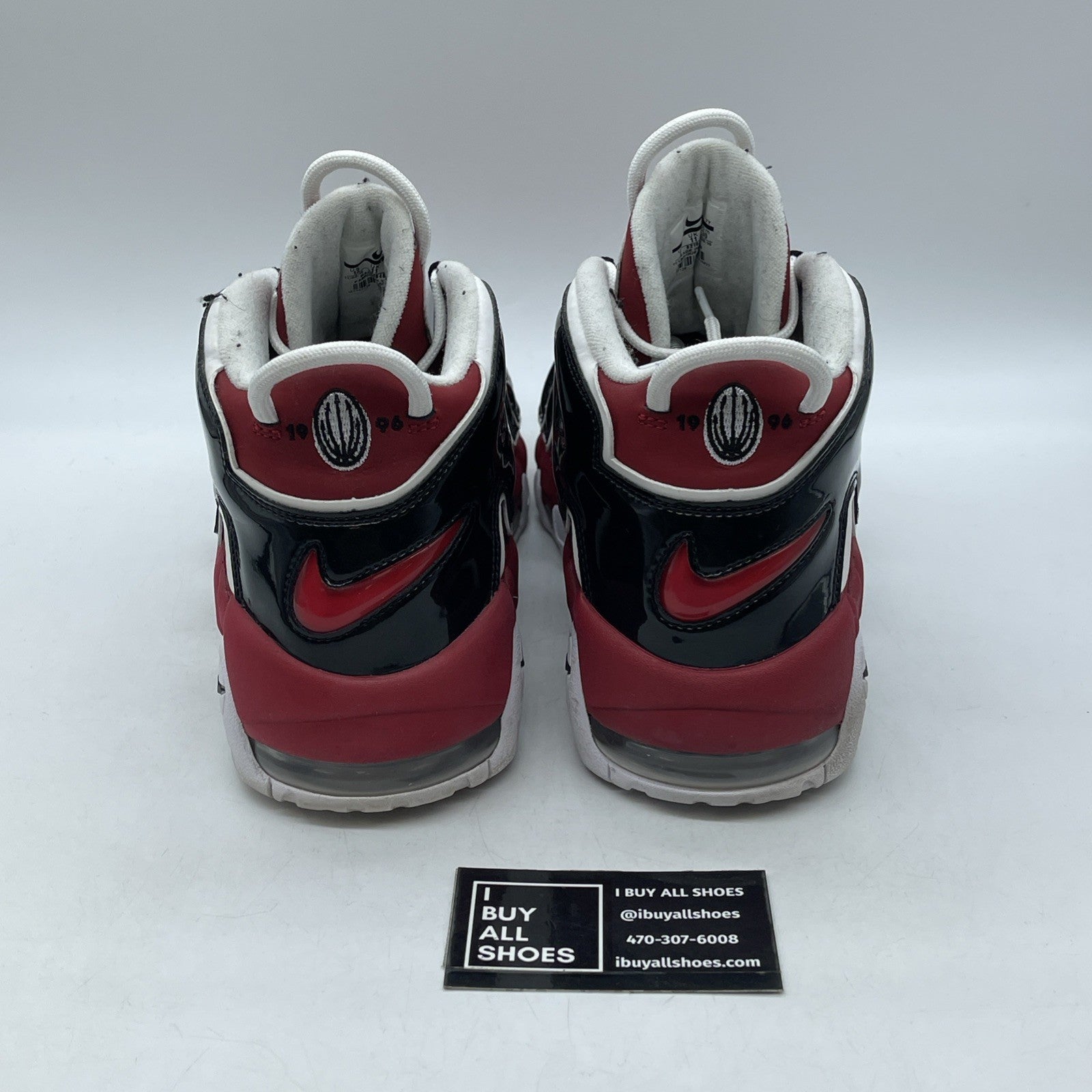 Size 12 - Nike Air More Uptempo Bulls Red Black Suede Leather (921948-600)