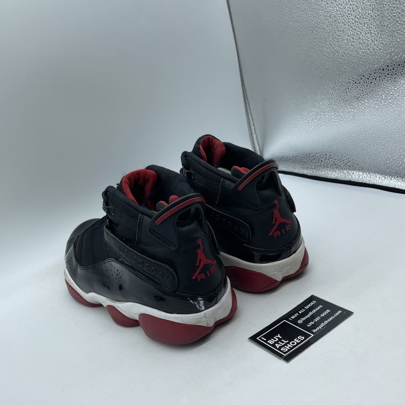 Size 11.5 - Jordan 6 Rings 2013 Bred Black Red Suede Leather (322992-071)