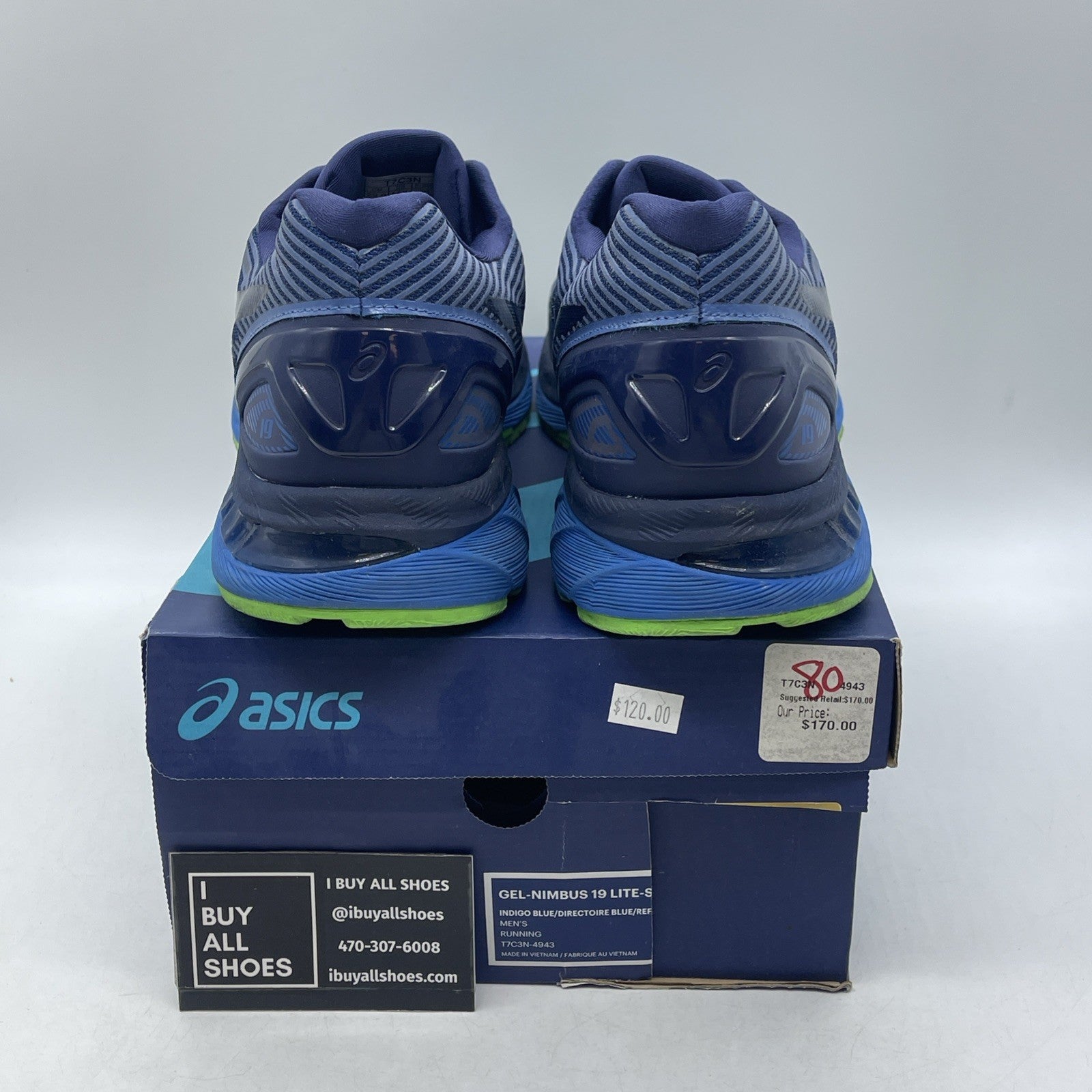 Size 11.5 - Asics Gel Nimbus 19 Indigo Blue (T7C3N)