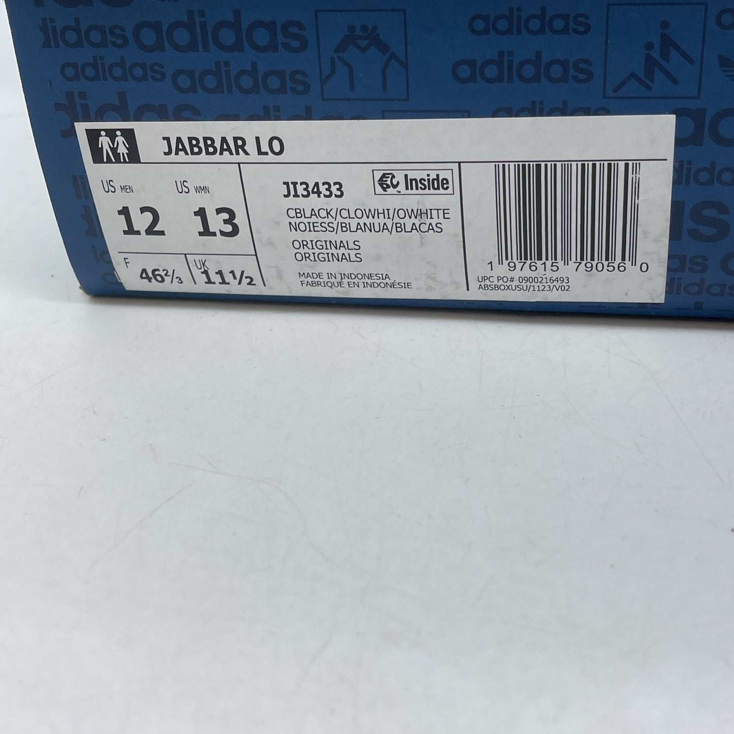 Size 12 - Adidas Jabbar Low Black White (JI3433)