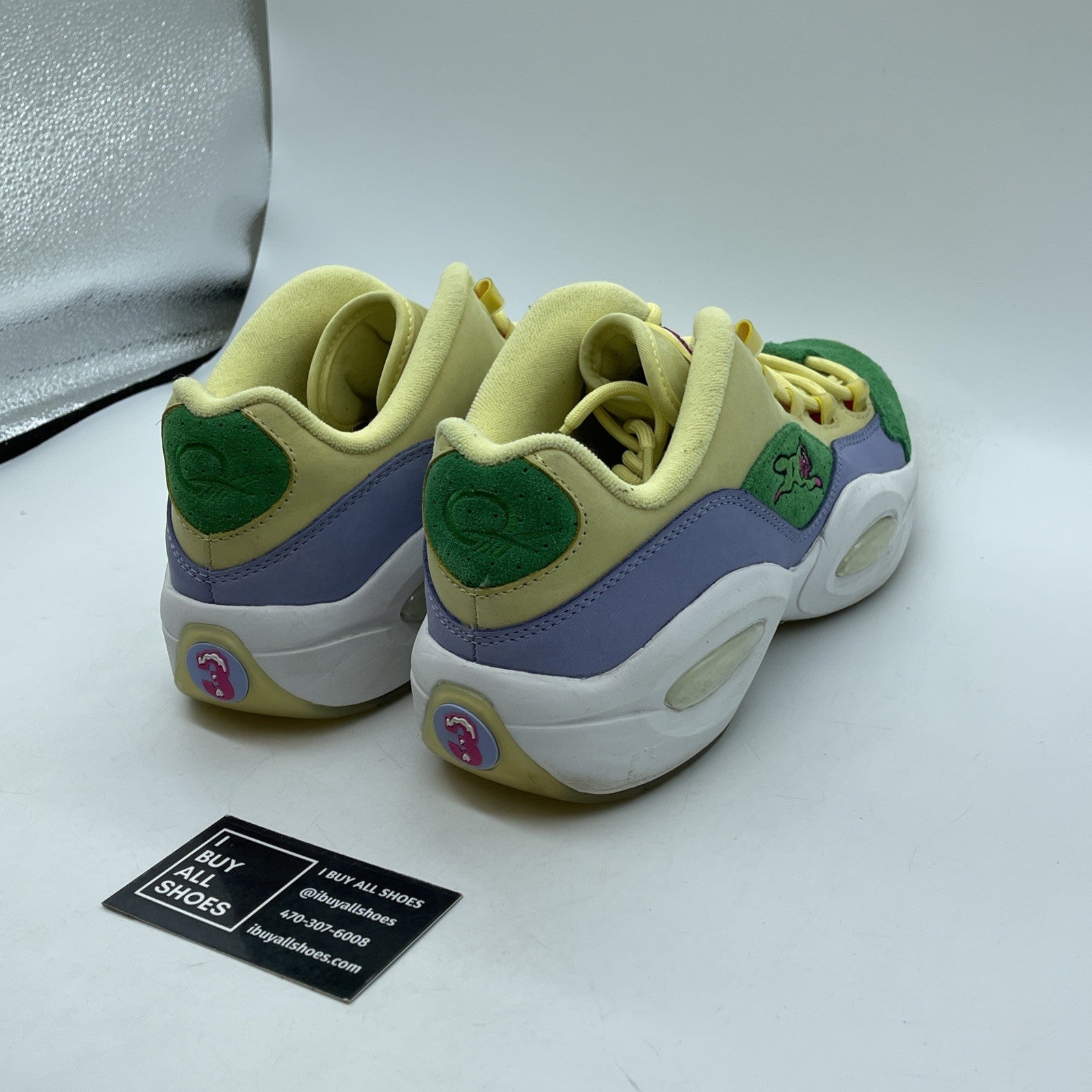 Size 9.5 - Reebok BBC Ice Cream x Question Low Yellow Lilac Glow (FZ4345)
