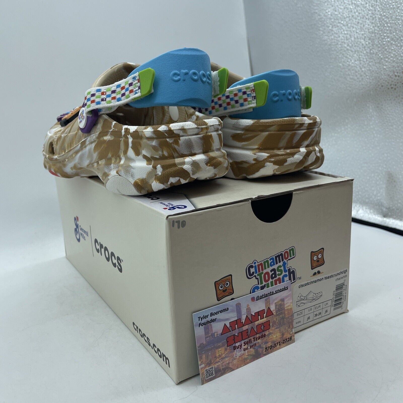 Size 6Y - Crocs X Classic Cinnamon Toast Crunch Kid's Clogs (207925-2E9)