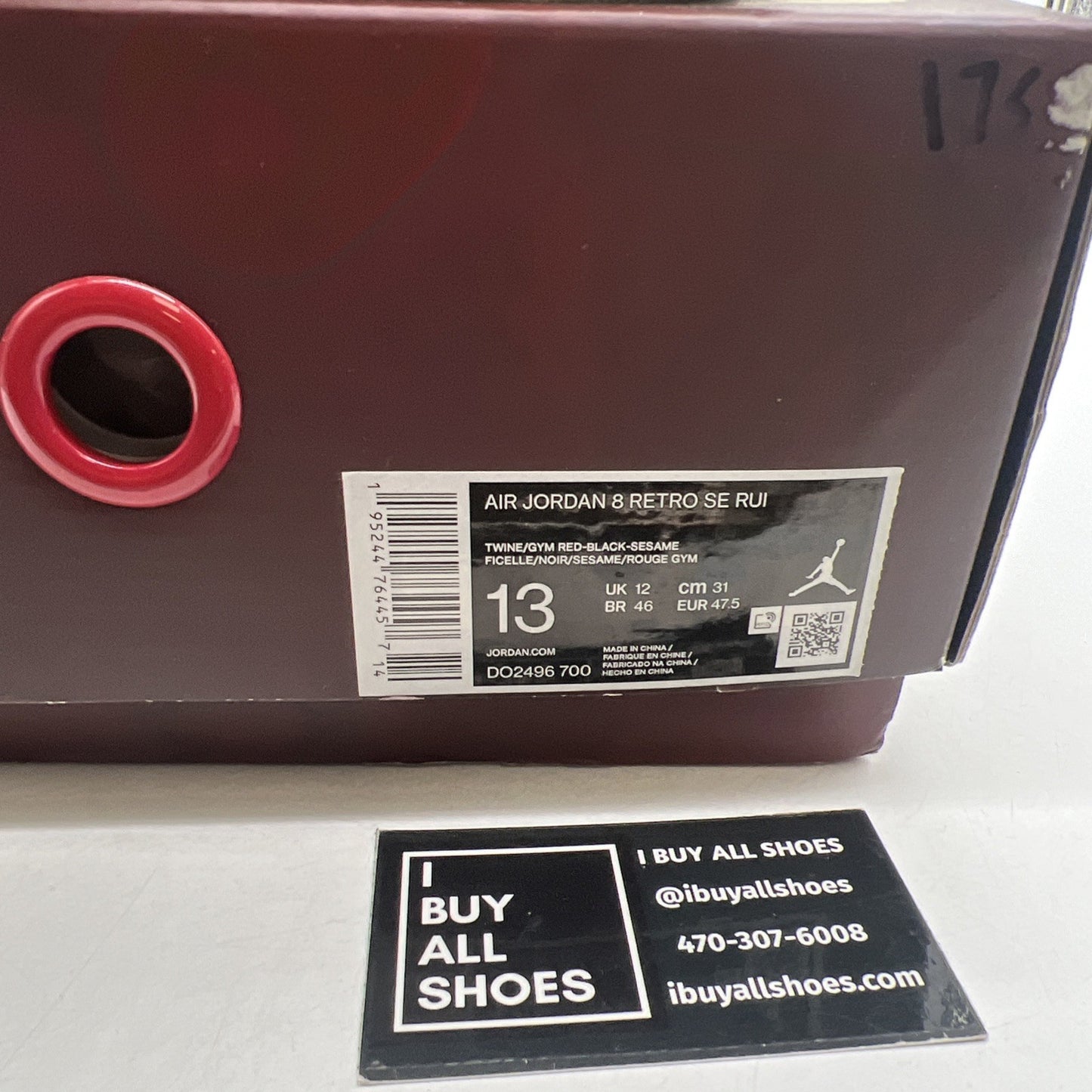 Size 13 - Rui Hachimura x Air Jordan 8 Retro SE Black Samurai (DO2496-700)