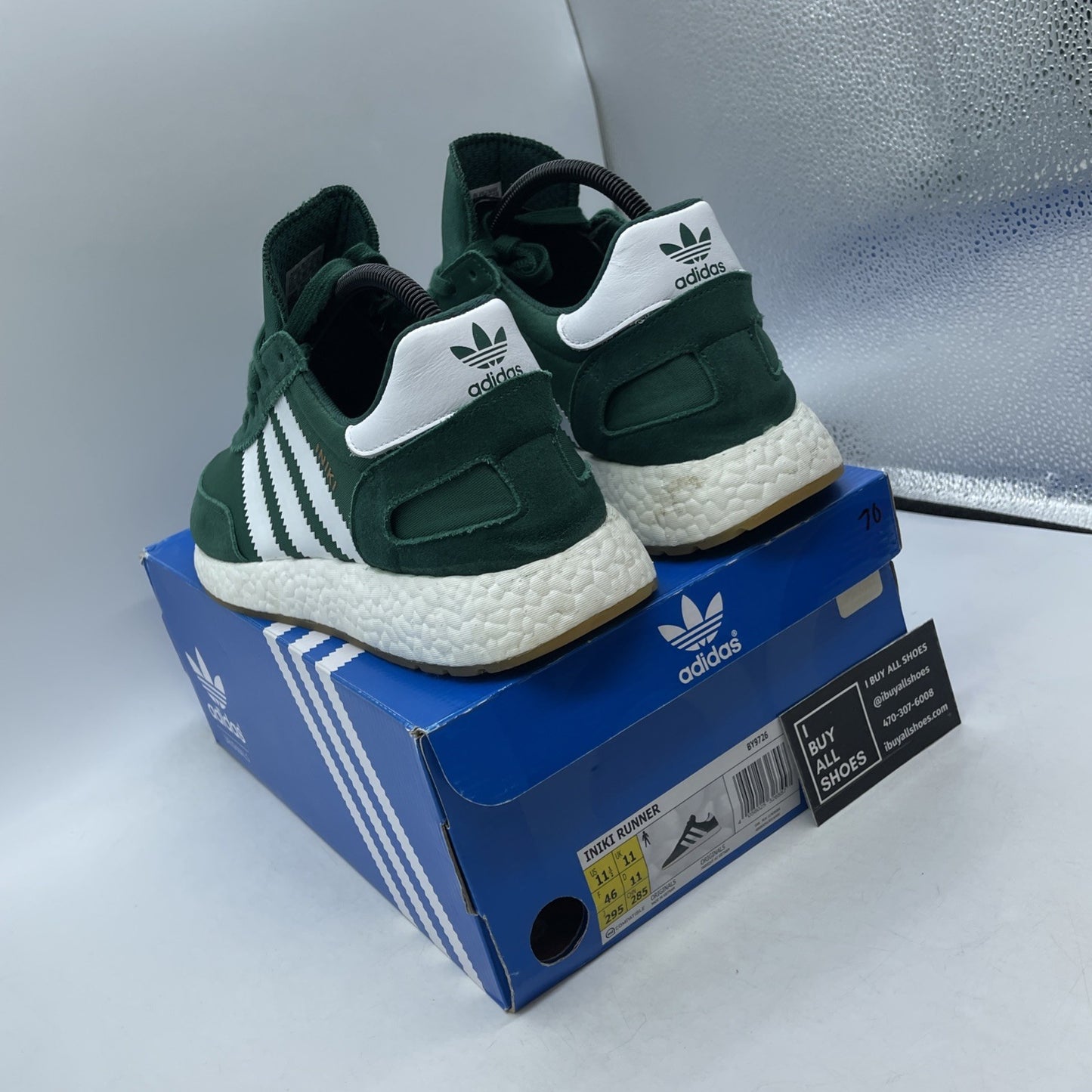 Size 11.5 - Adidas Iniki Runner Collegiate Green (BY9726)
