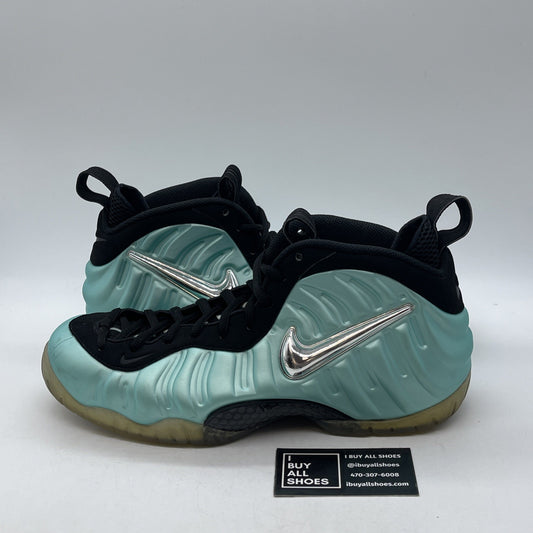 Size 10.5 - Nike Air Foamposite Pro Island Green Black Suede (624041-303)