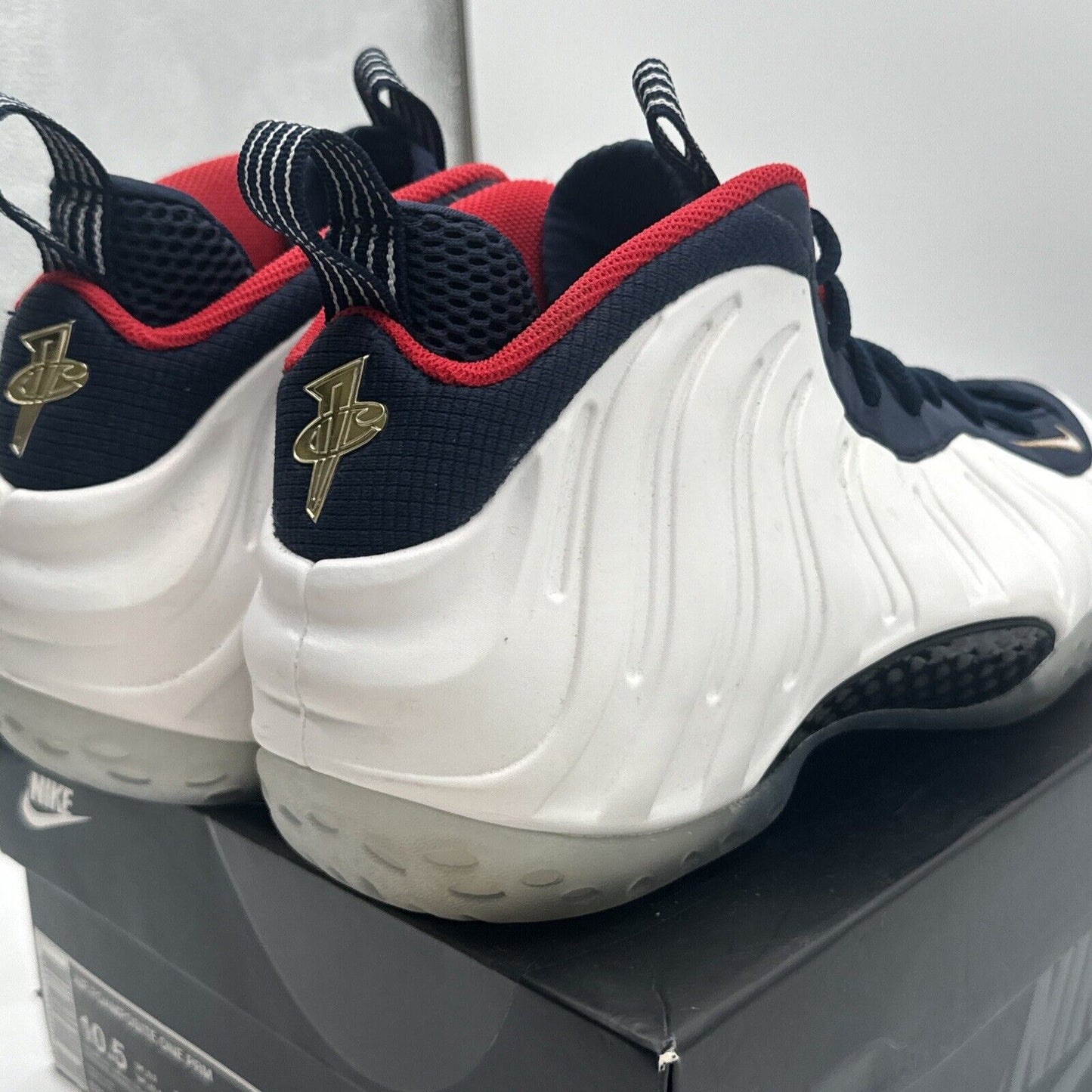 Size 10.5 - Nike Air Foamposite One Premium Olympic 2016 Icy Pearly Blue Navy