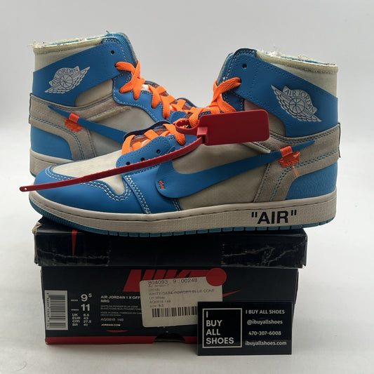 Size 9.5 - Air Jordan 1 Retro OG x Off-White High UNC (AQ0818-148)