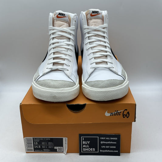Size 13 - Nike Blazer Mid 77 Vintage White Black 2019 (BQ6806-100)