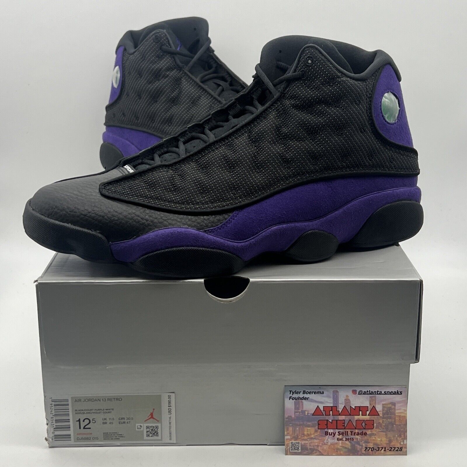 Size 12.5 - Jordan 13 Retro Court Purple Black Suede Leather (DJ5982-015)