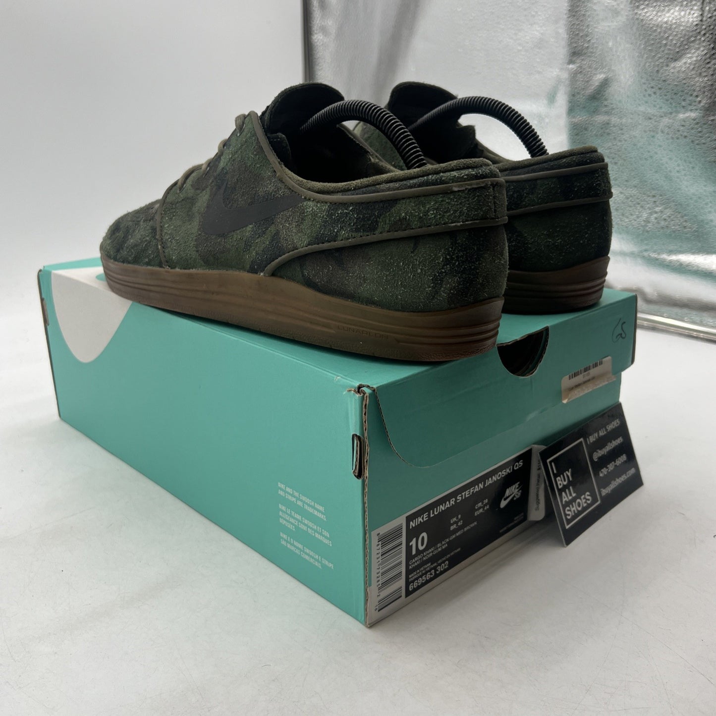 Size 10 - Nike Lunar Stefan Janoski Green (669563-302)