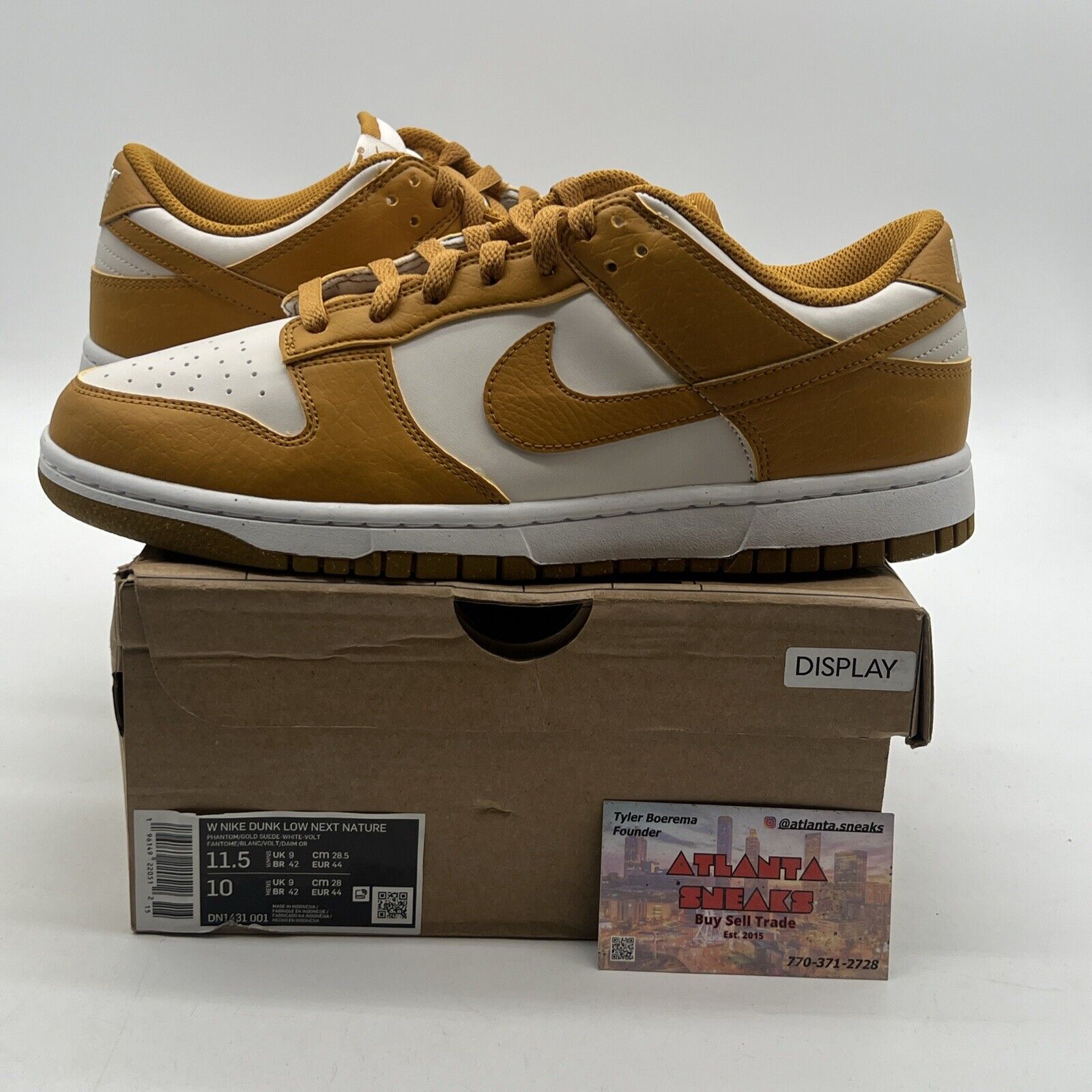 Size 11.5 - Nike Dunk Next Nature Low Gold Phantom W (DN1431-001)