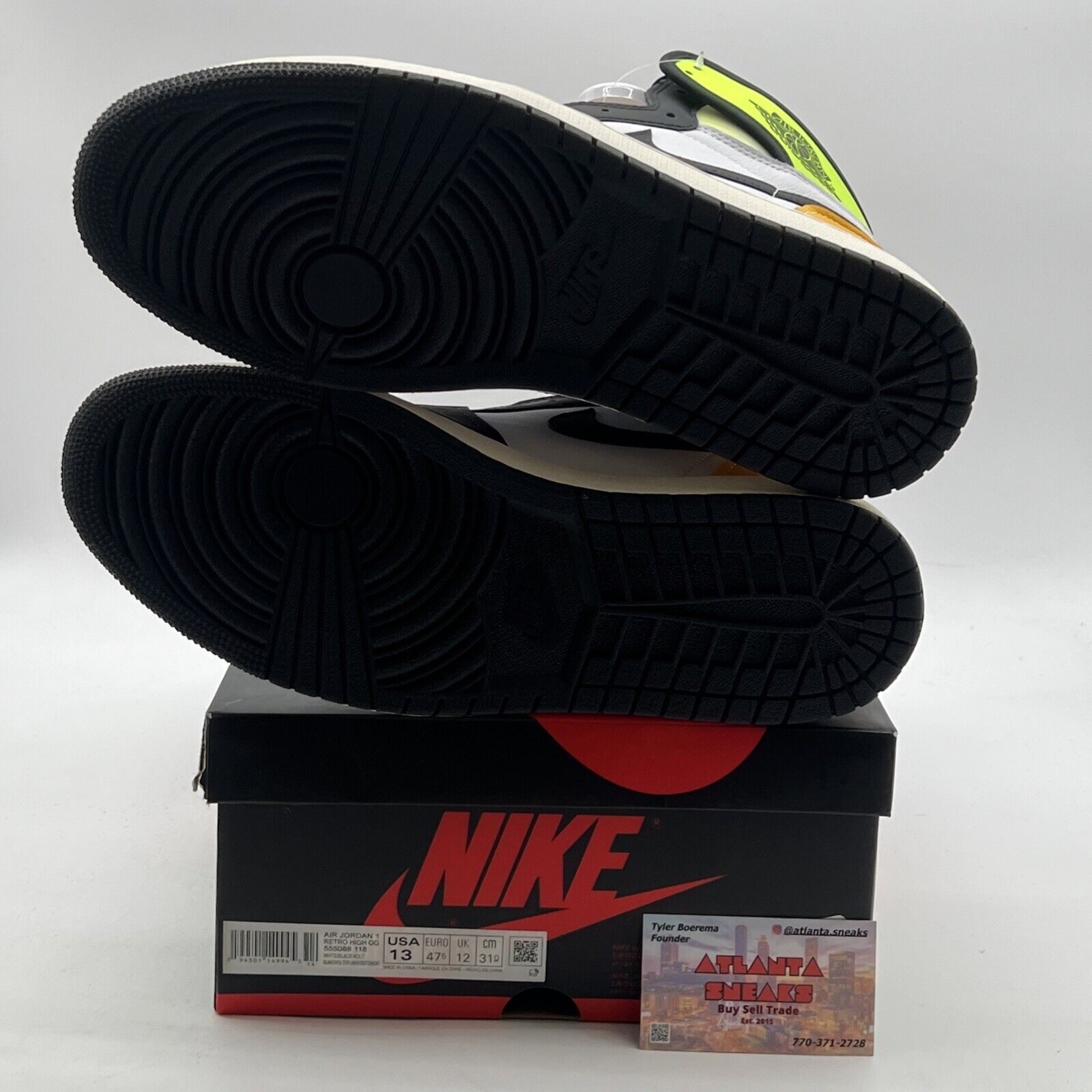 Size 13 - Air Jordan 1 Retro High OG Volt (555088-118)