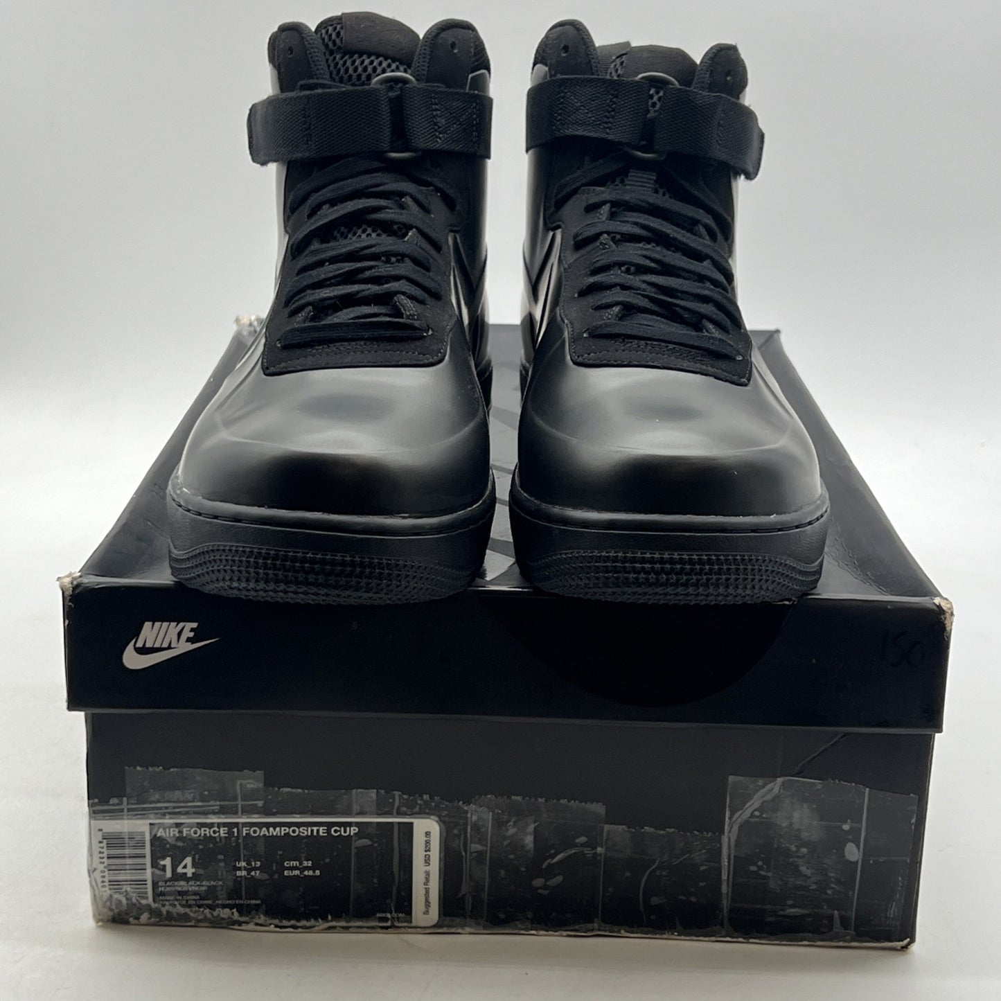 Size 14 - Nike Air Force 1 Foamposite Cup Triple Black (AH6771-001)