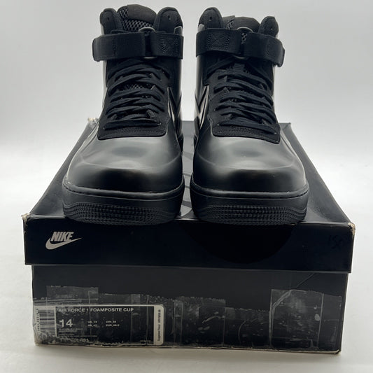 Size 14 - Nike Air Force 1 Foamposite Cup Triple Black (AH6771-001)