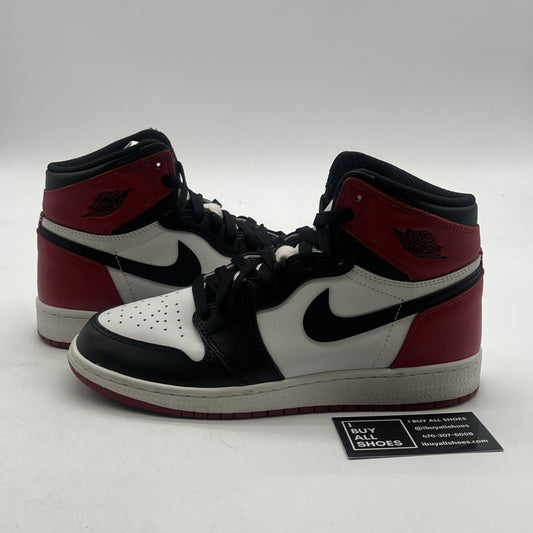 Size 7Y - Air Jordan 1 Retro High OG Black Toe 2016 (555088-125)