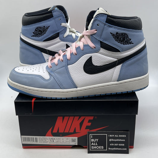 Size 13 - Jordan 1 Retro OG High University Blue White Suede (555088-134)