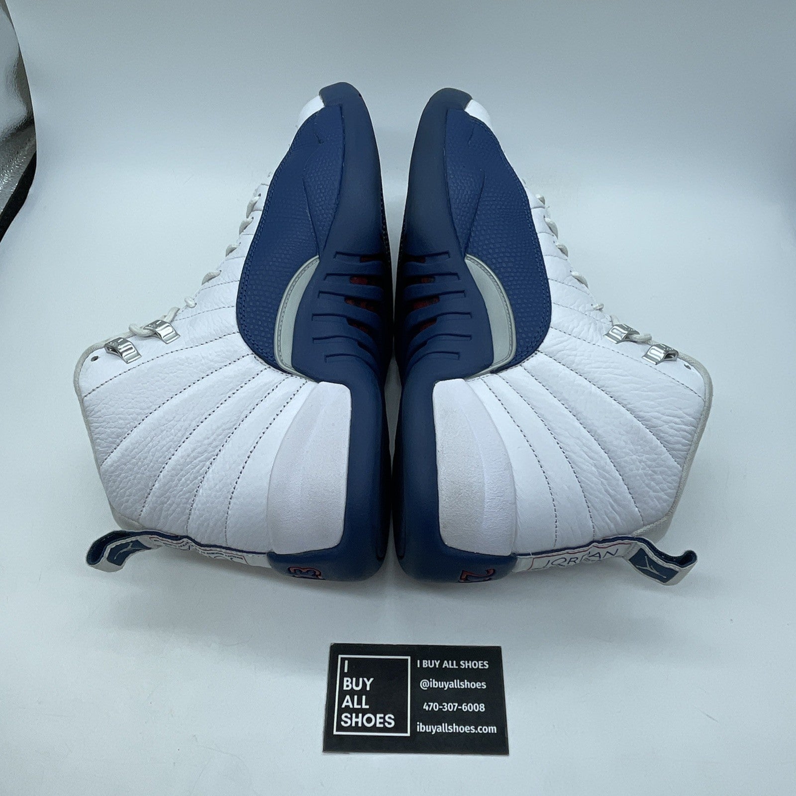 Size 11.5 - Jordan 12 Retro French Blue 2016 White Red Leather (130690-113)