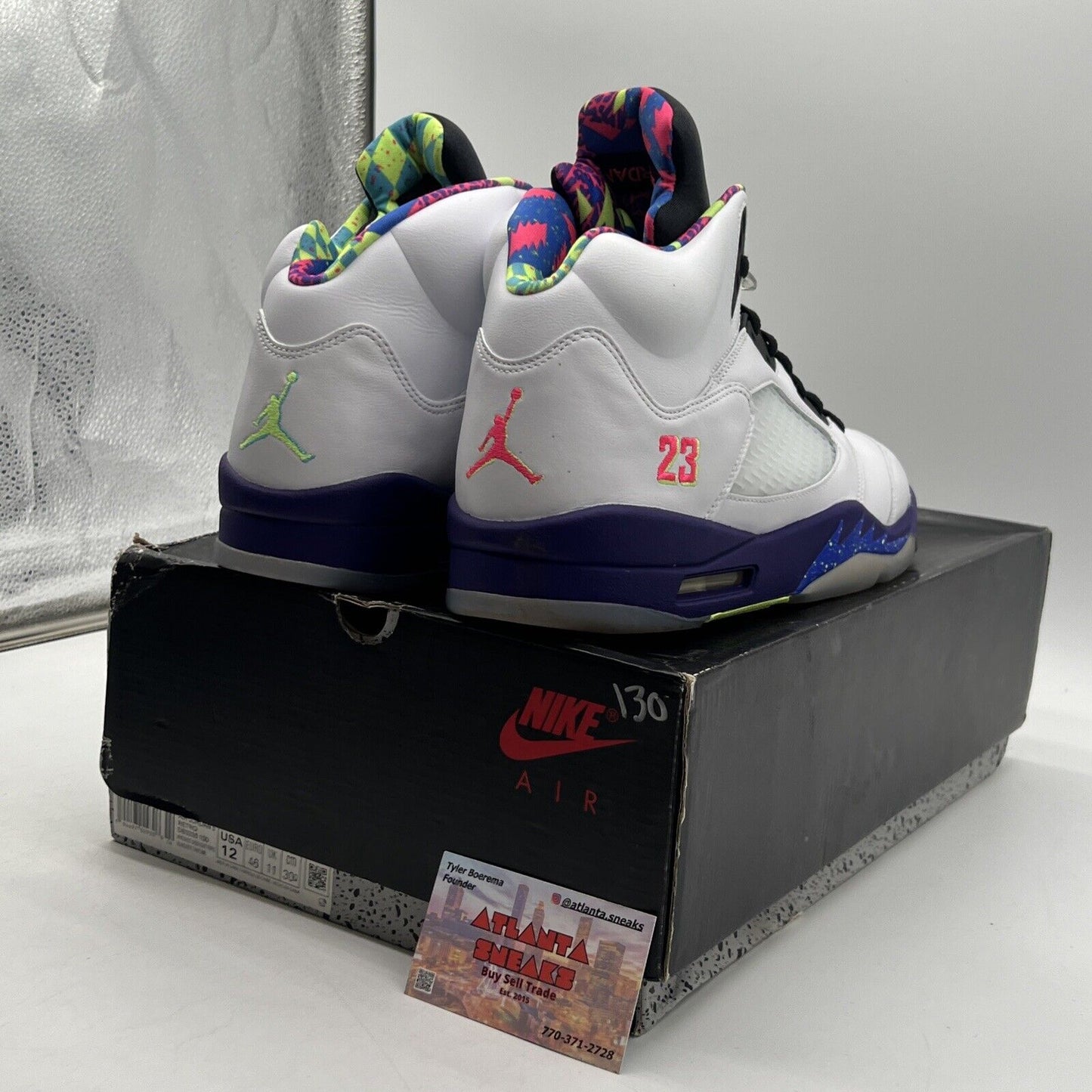 Size 12 - Jordan 5 Retro Alternate Bel-Air 2020 Purple Blue Leather (DB3335-100)