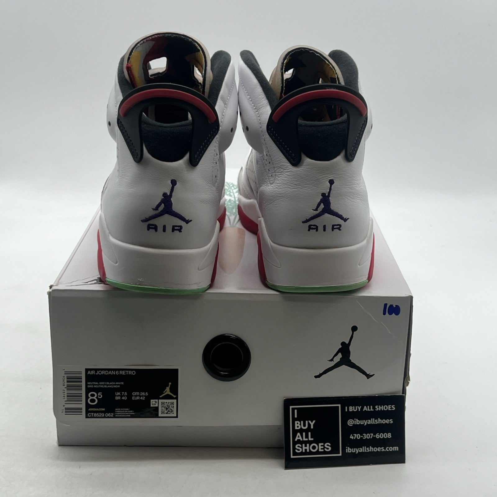 Size 8.5 - Air Jordan 6 Retro Hare (CT8529-062)